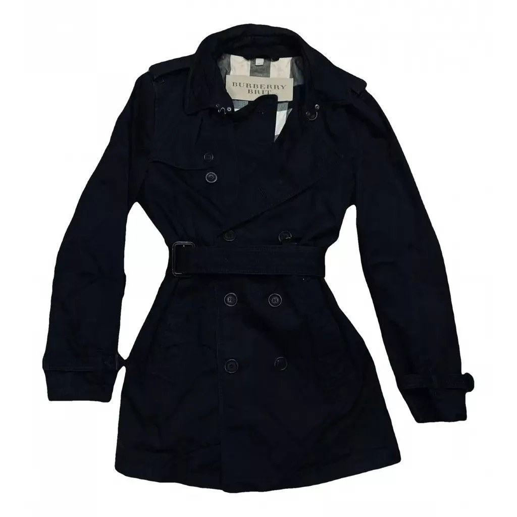 Burberry Coats Burberry trench coat with pattern Size: M Black
