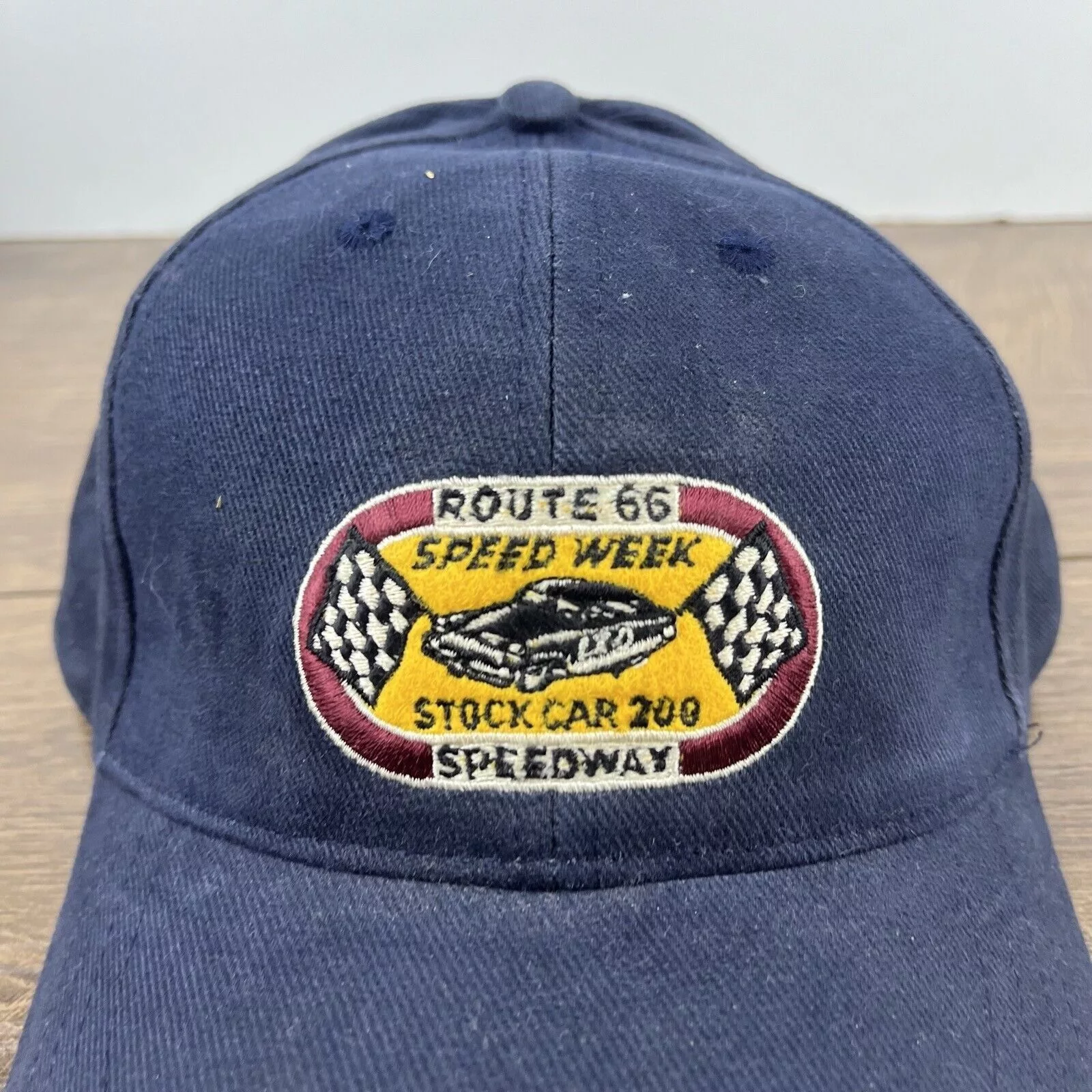Other Hats Other Route 66 Speedway Hat Speed Week Hat Blue Cap Adjustable Blu