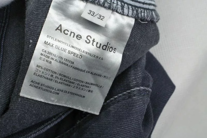 Acne Studios Denim Acne Studios Max Blue Speed Coated Jeans W33 L32 Multi