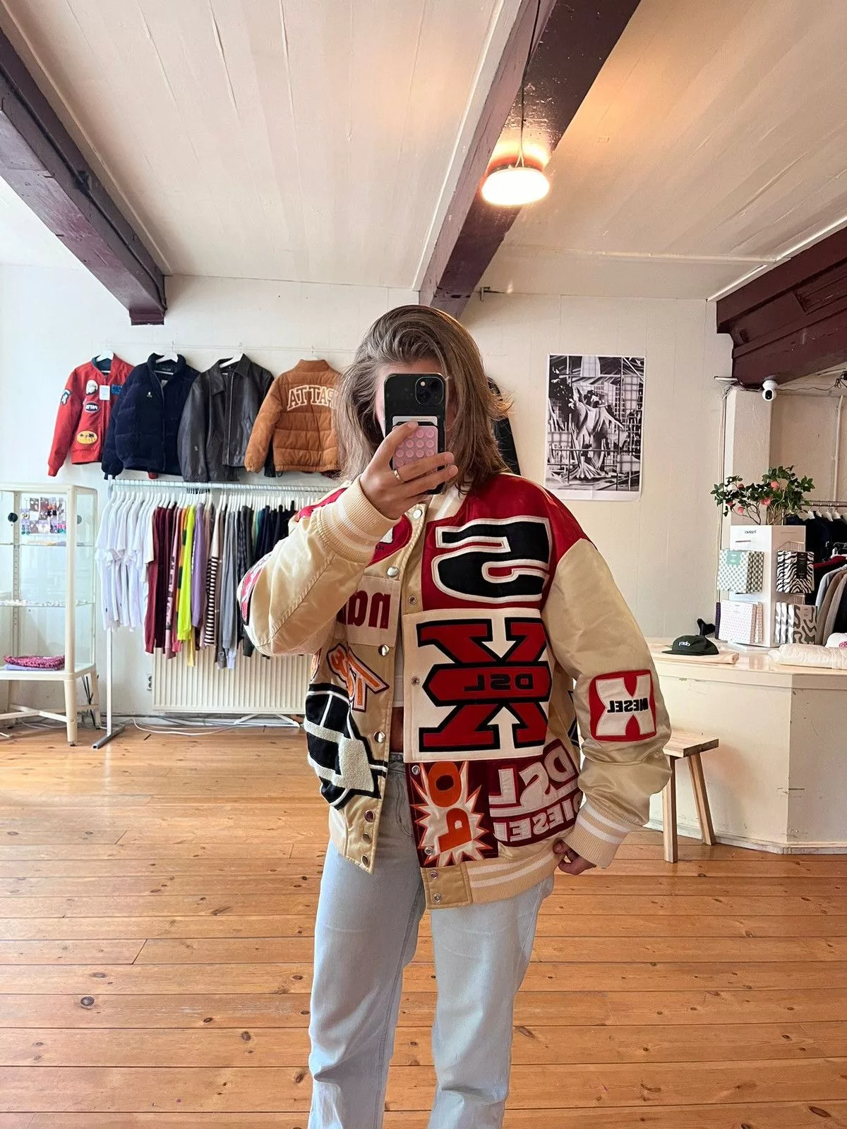 Diesel Bombers Diesel J-Bulc Patch Jacket Beige