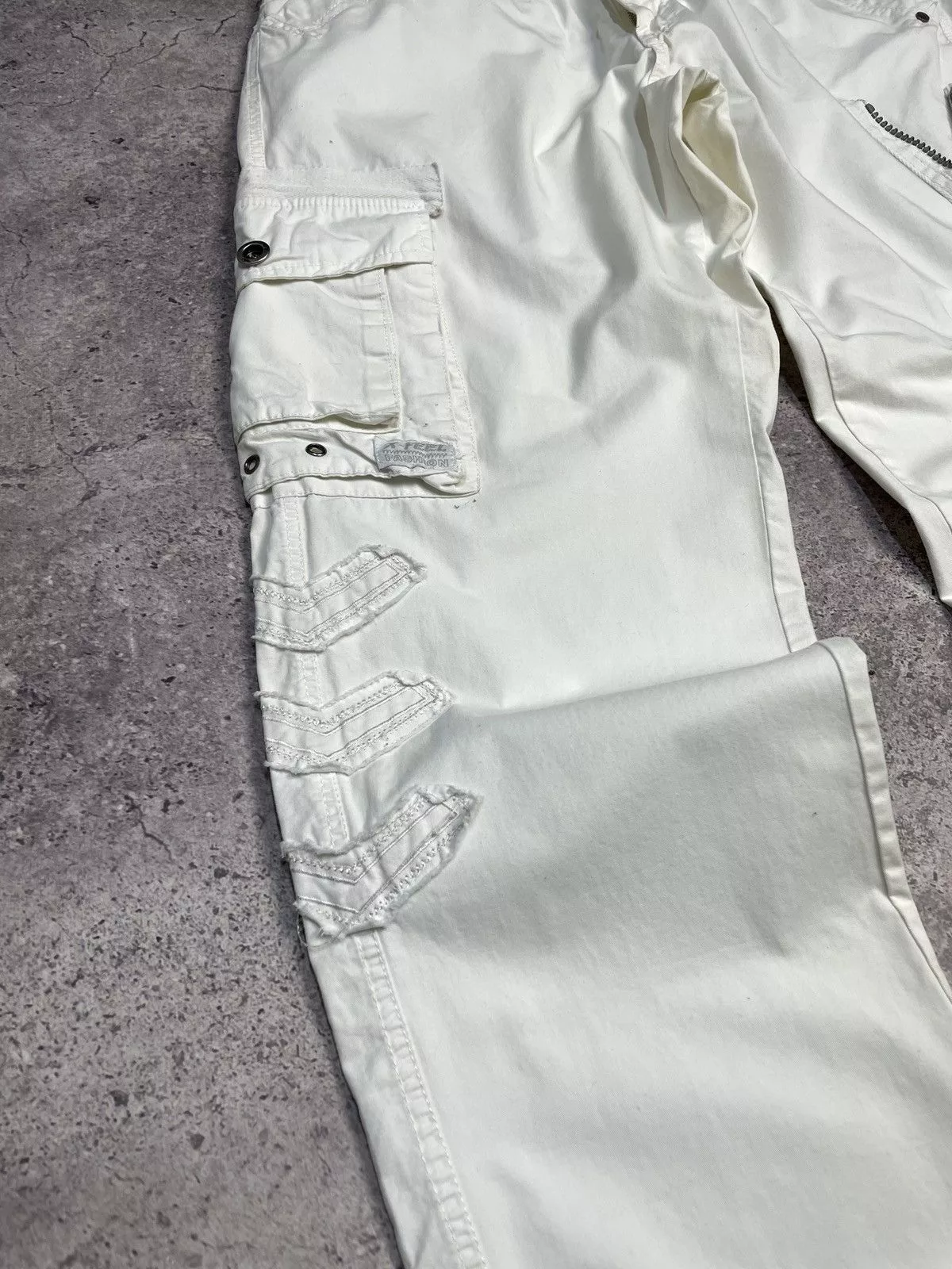 G-Star Casual Pants G-Star × Japanese Brand × Vintage Vintage Junya Watanabe Balenciaga Style Bondage Cargo Pants White