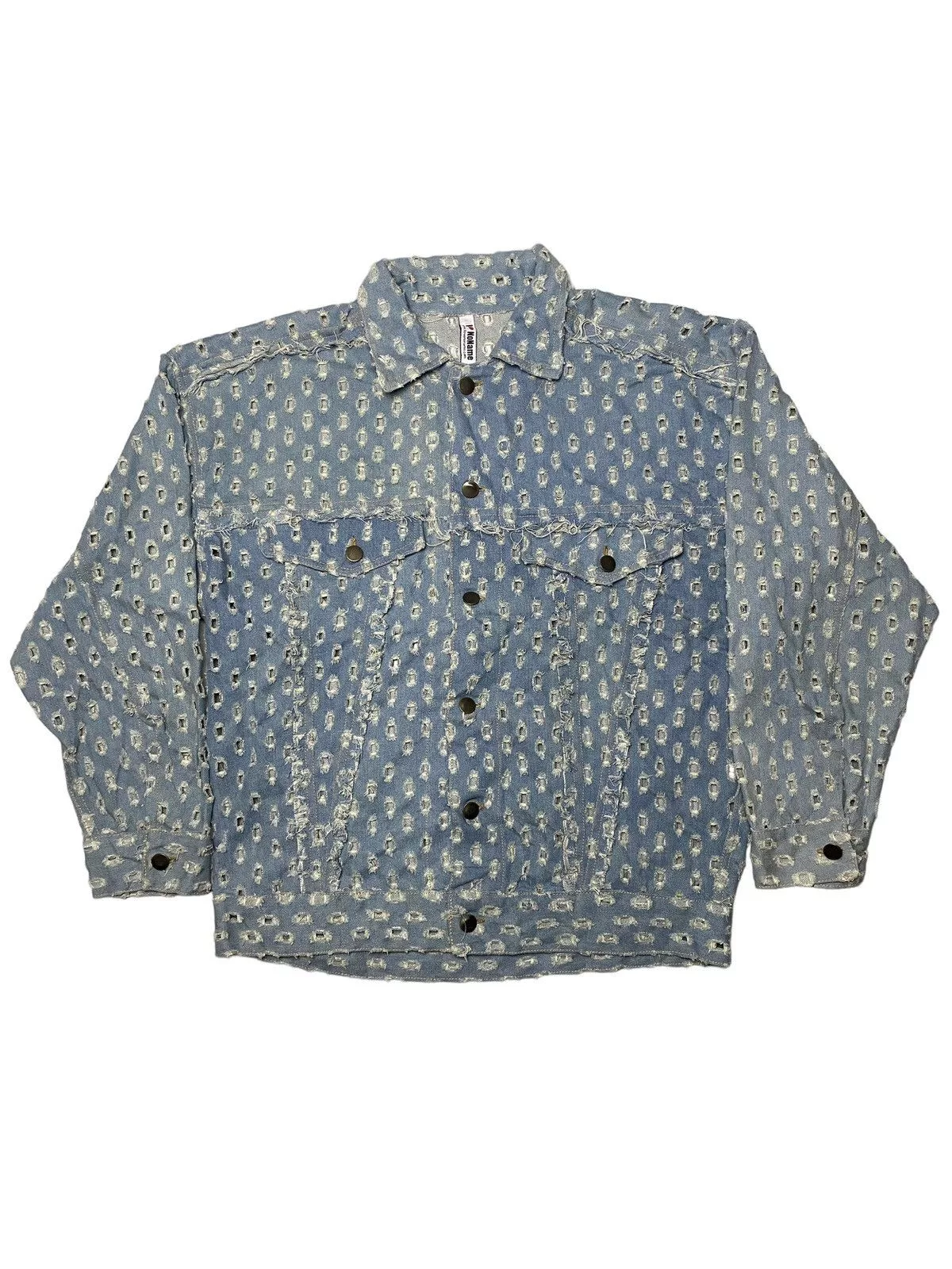If Six Was Nine Denim Jackets If Six Was Nine × Japanese Brand × Le Grande Bleu (L.G.B.) 2000's Noname Distressed Unfinished Jeans Jacket Blue