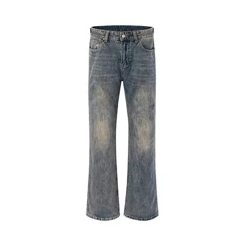 Designer Denim Designer × Japanese Brand × Vintage Boot Cut Distressed Micro Rugged Jeans Gray
