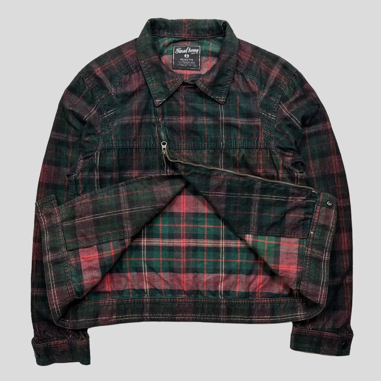 Final Home Light Jackets Final Home Corduroy Plaid Cropped Jacket - M (S) Multi