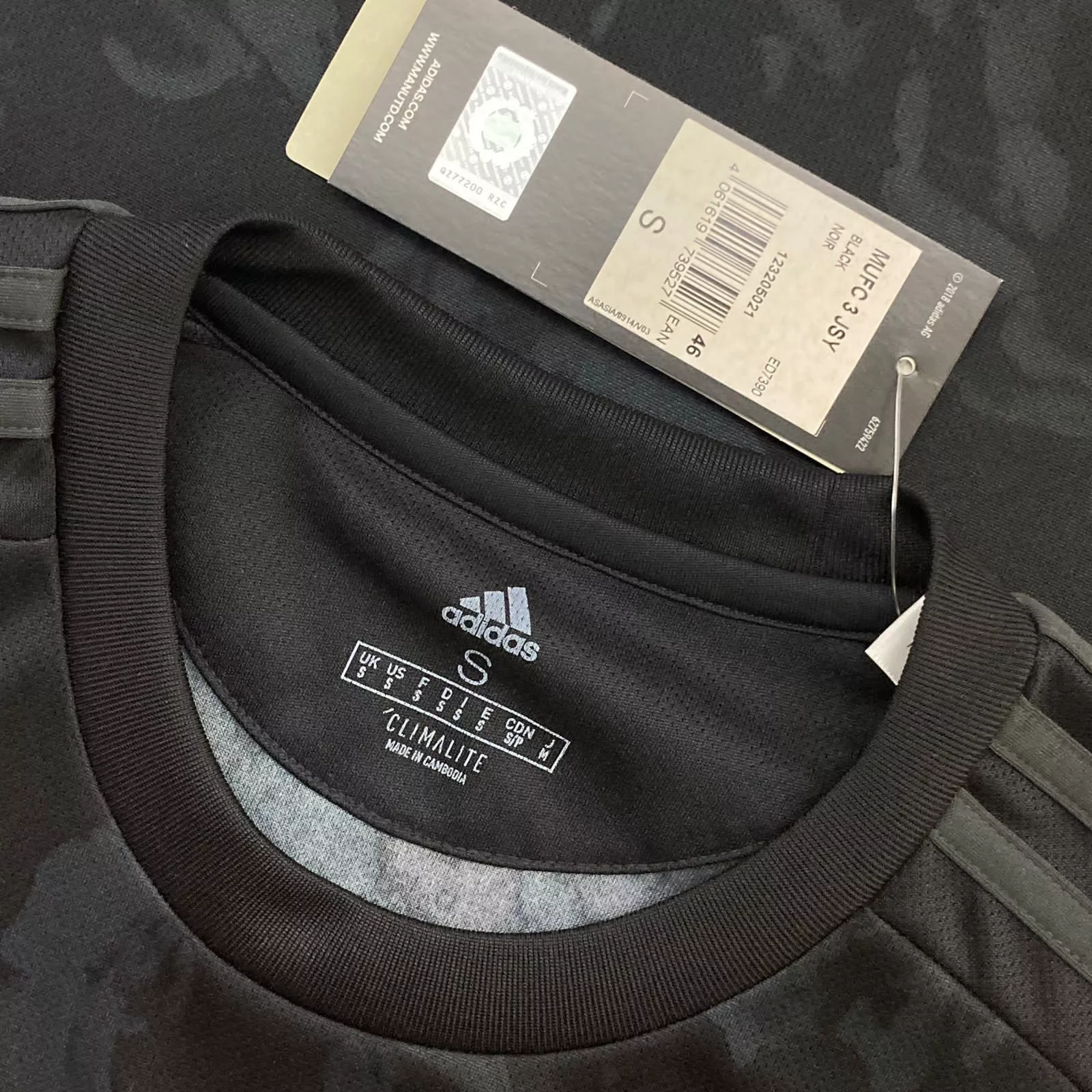 Adidas Jerseys 2019-20 Manchester United Third Adidas ED7390 Black