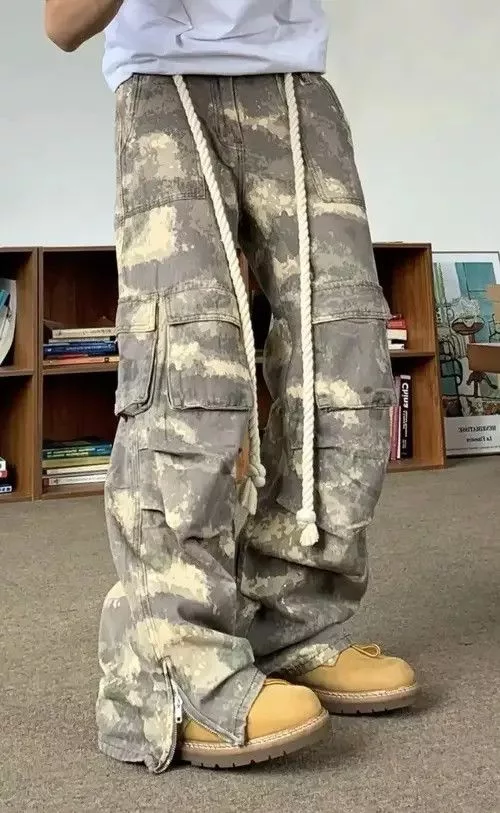 Jean Denim Jean Oversize Camouflage Cargo Pant Multi Avant-Garde
