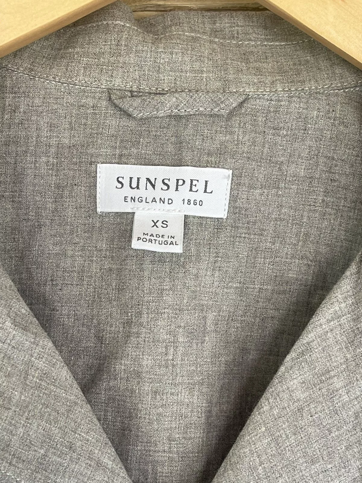 Sunspel Shirts Button Ups Sunspel grey light cotton shirt overshirt style Gray