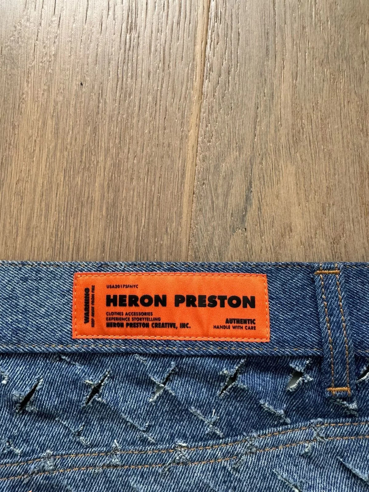 Heron Preston Denim Heron Preston Blue Razor Cut Jeans