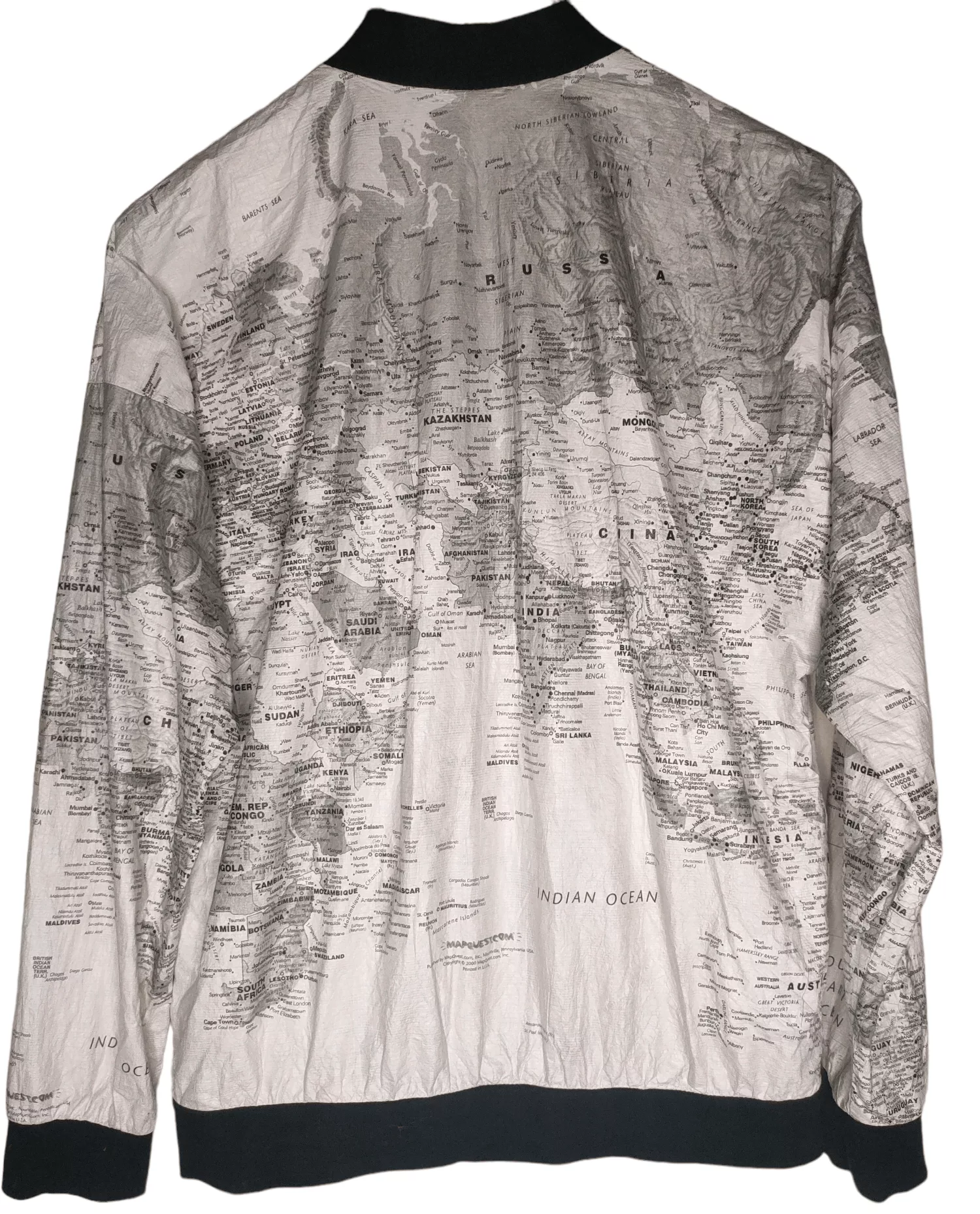 Nirvana Raincoats Nirvana × Vintage 🔥NEEDGONE🔥Paper world map jacket LESLIE JORDAN White