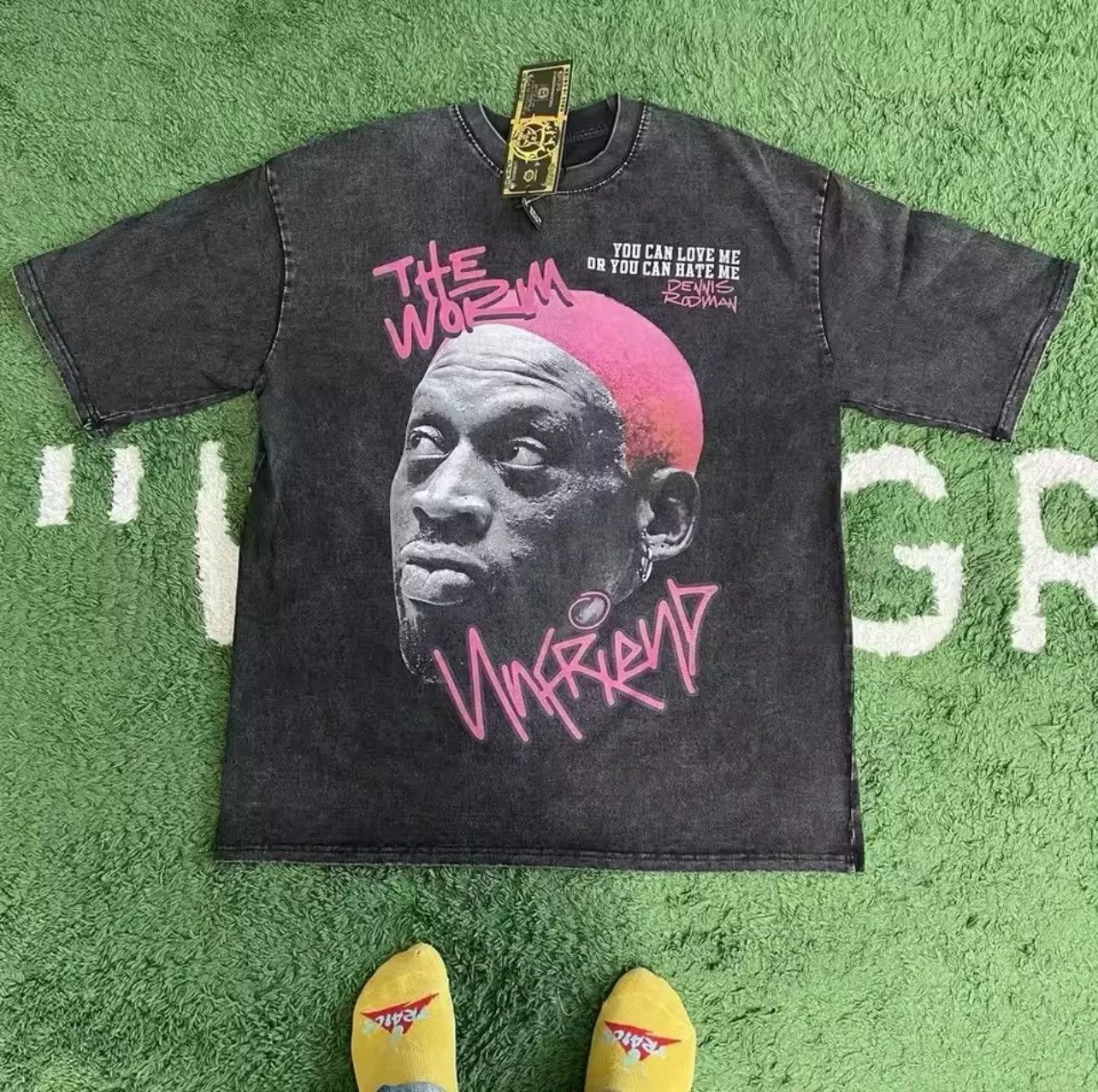 Vintage Short Sleeve T Shirts Dennis Rodman black vintage tee