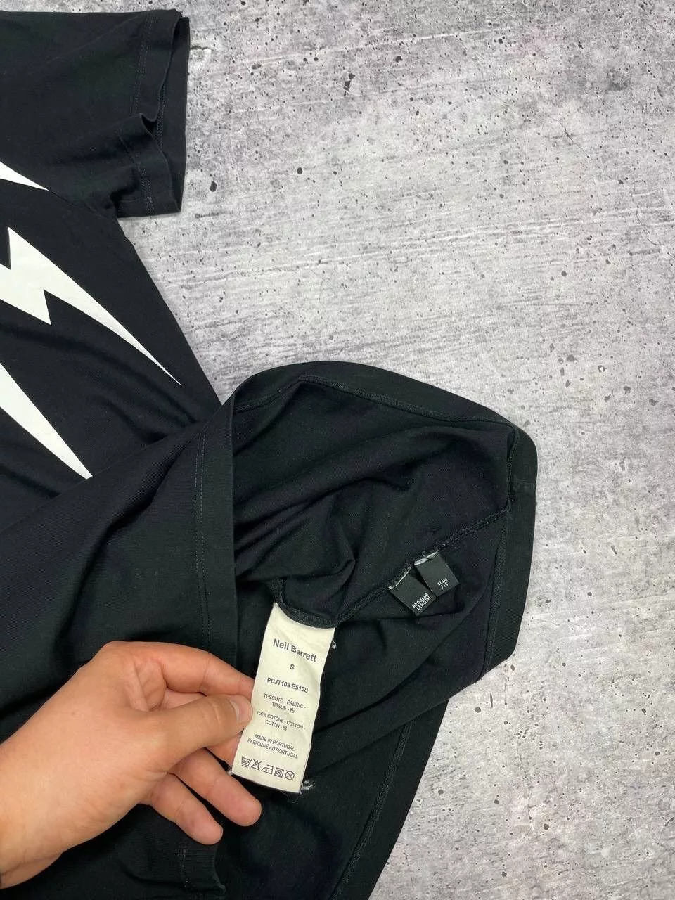 Neil Barrett Short Sleeve T Shirts Vintage Neil Barrett Black Slim Fit Big Logo Shirt Tee Y2K Luxury