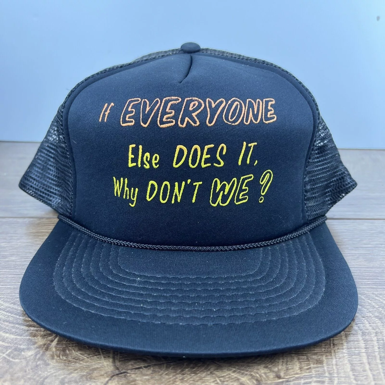 Other Hats Other If Everyone Does It Hat Why Don’t We Snapback Adjustable Adu Black