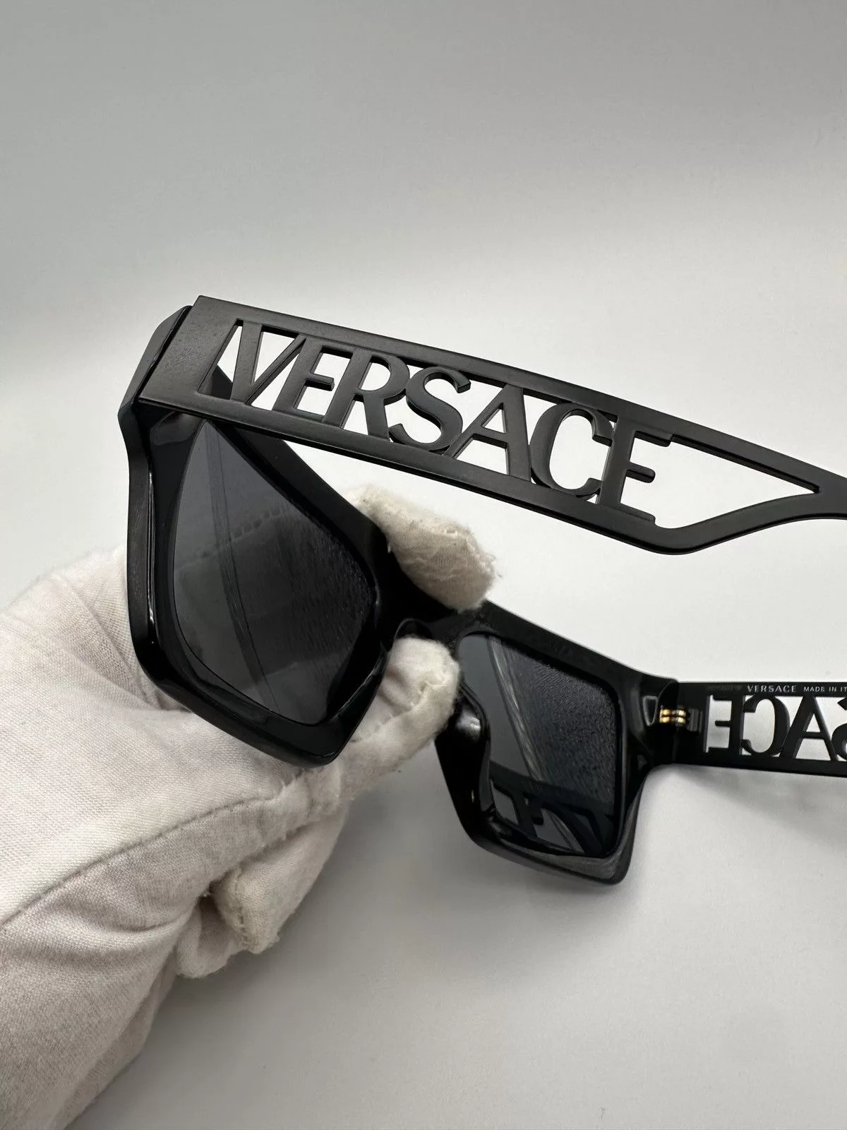 Versace Sunglasses Versace Spell-out Sunglasses Black