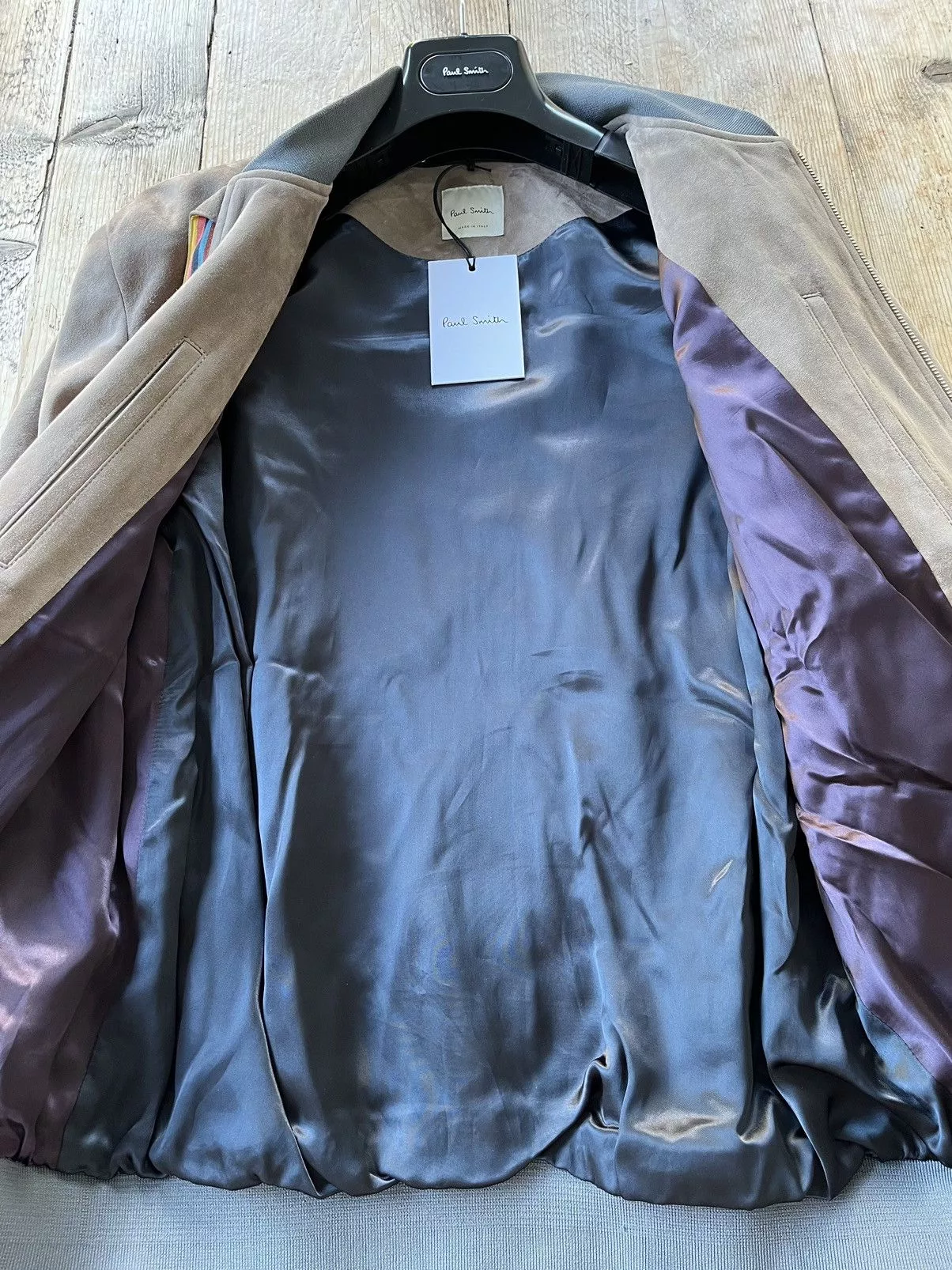 Paul Smith Bombers Paul Smith Taupe Beige Suede Bomber Jacket BNWT Small