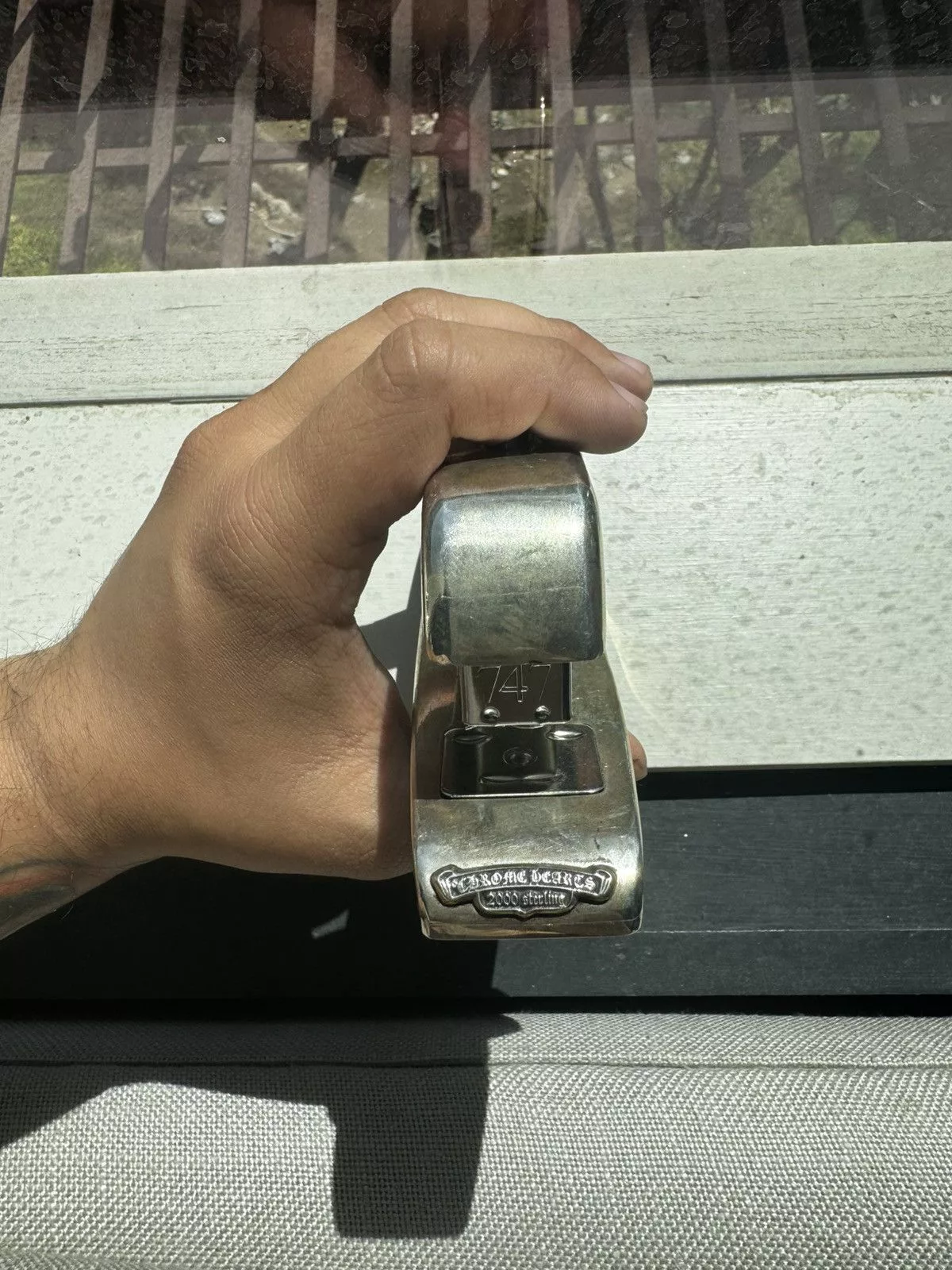 Chrome Hearts Miscellaneous Chrome Hearts Silver Floral Stapler