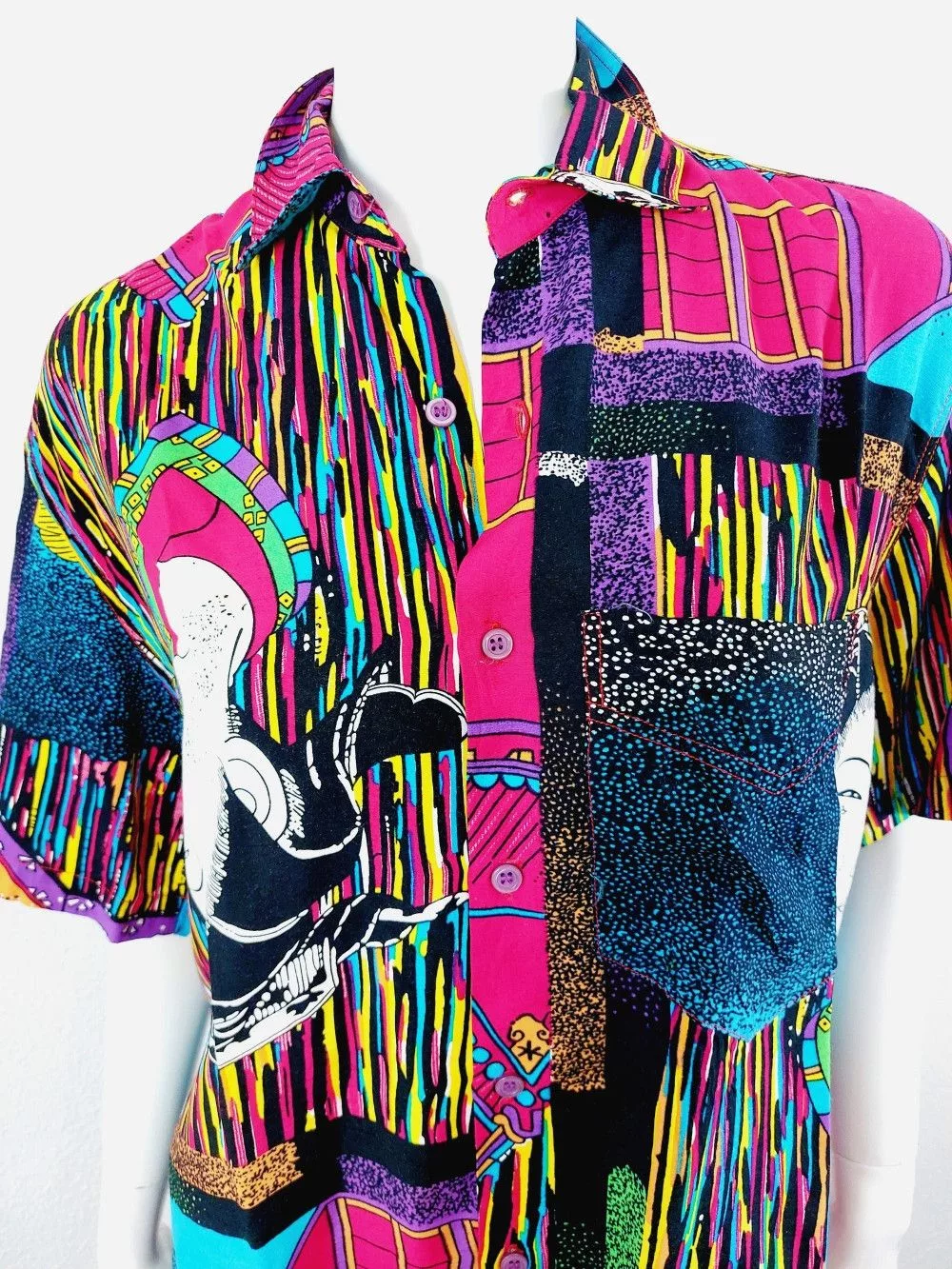 Marithe + Francois Girbaud Maxi Dresses Marithe + Francois Girbaud Dragon Tiger Boho Shirt Pants Set Multi