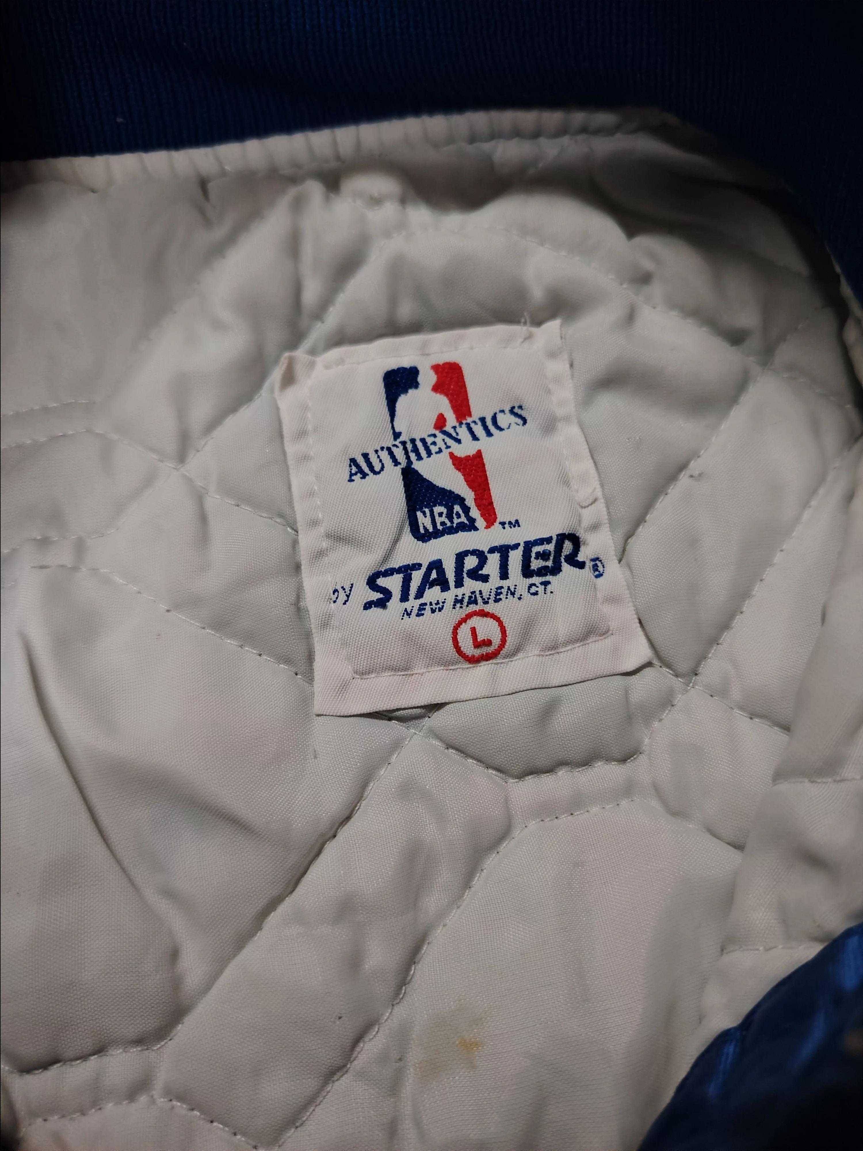 NBA Bombers NBA × Starter × Vintage Vintage Starter Cleveland Cavaliers Satin Jacket NBA Blue