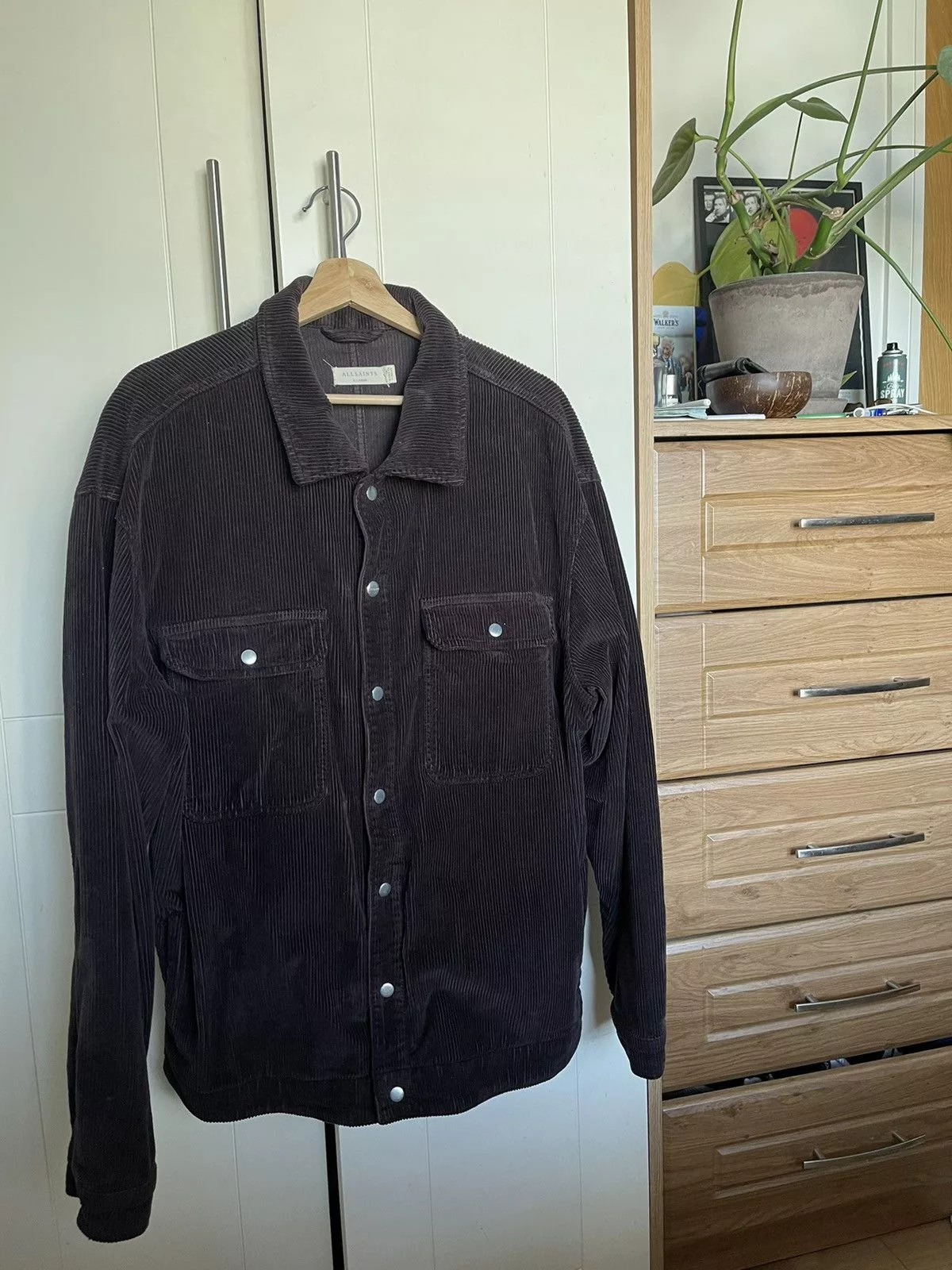 Allsaints Light Jackets Allsaints All Saints Brown cord button up jacket