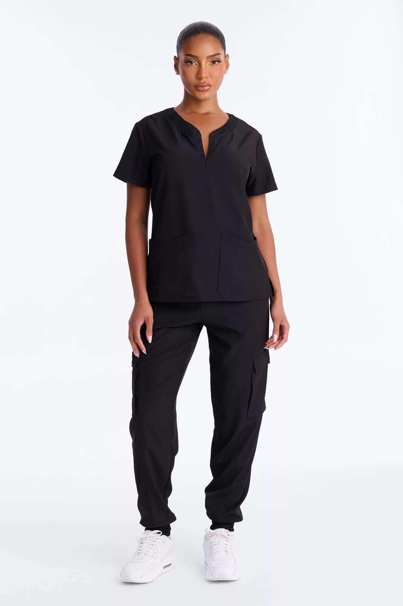 Double Shift Uniform Scrub Jogger Pant Set - Black