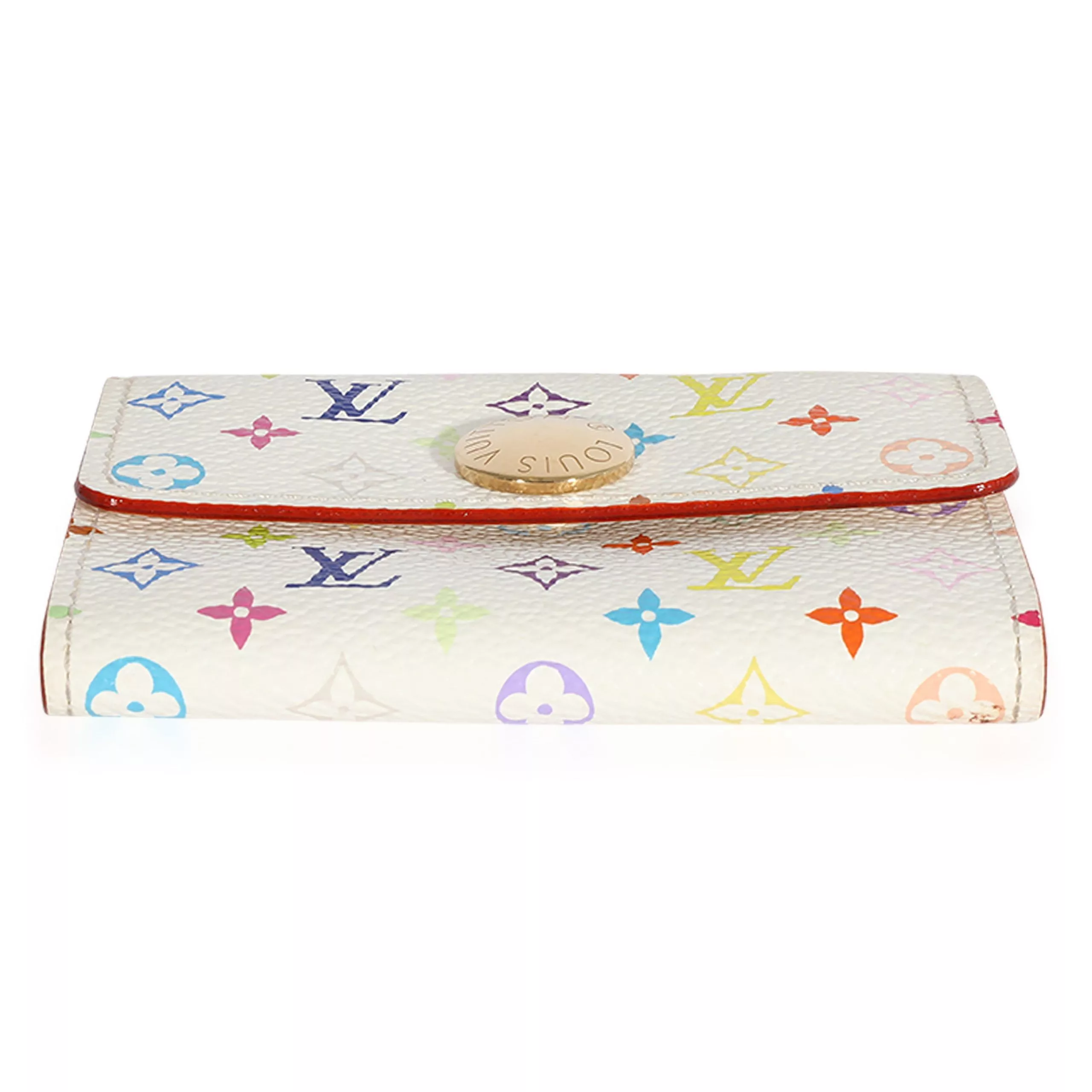 Louis Vuitton Rings Louis Vuitton x Takashi Murakami White Monogram Multicolore Card Holder Brown