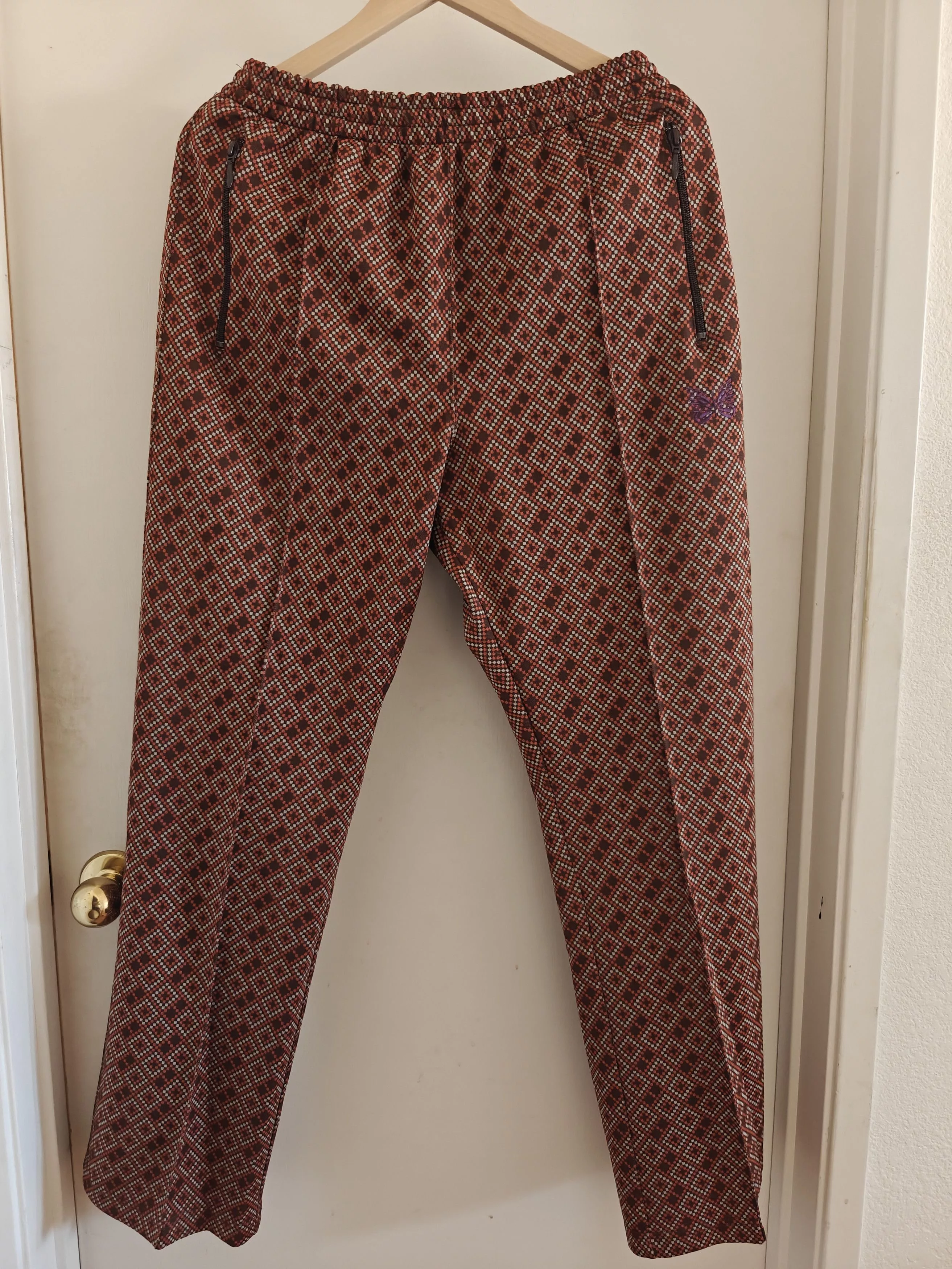 Needles Casual Pants Needles Track pants jacquard Brown
