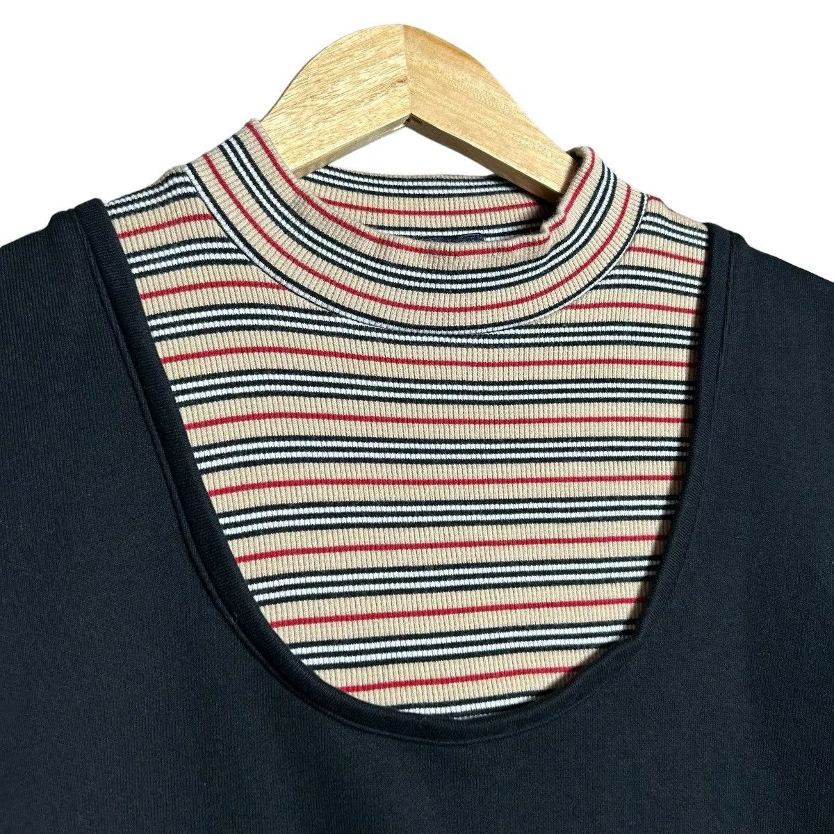 Burberry Sweatshirts Burberry Nova Check Pullover Sweatshirt Black