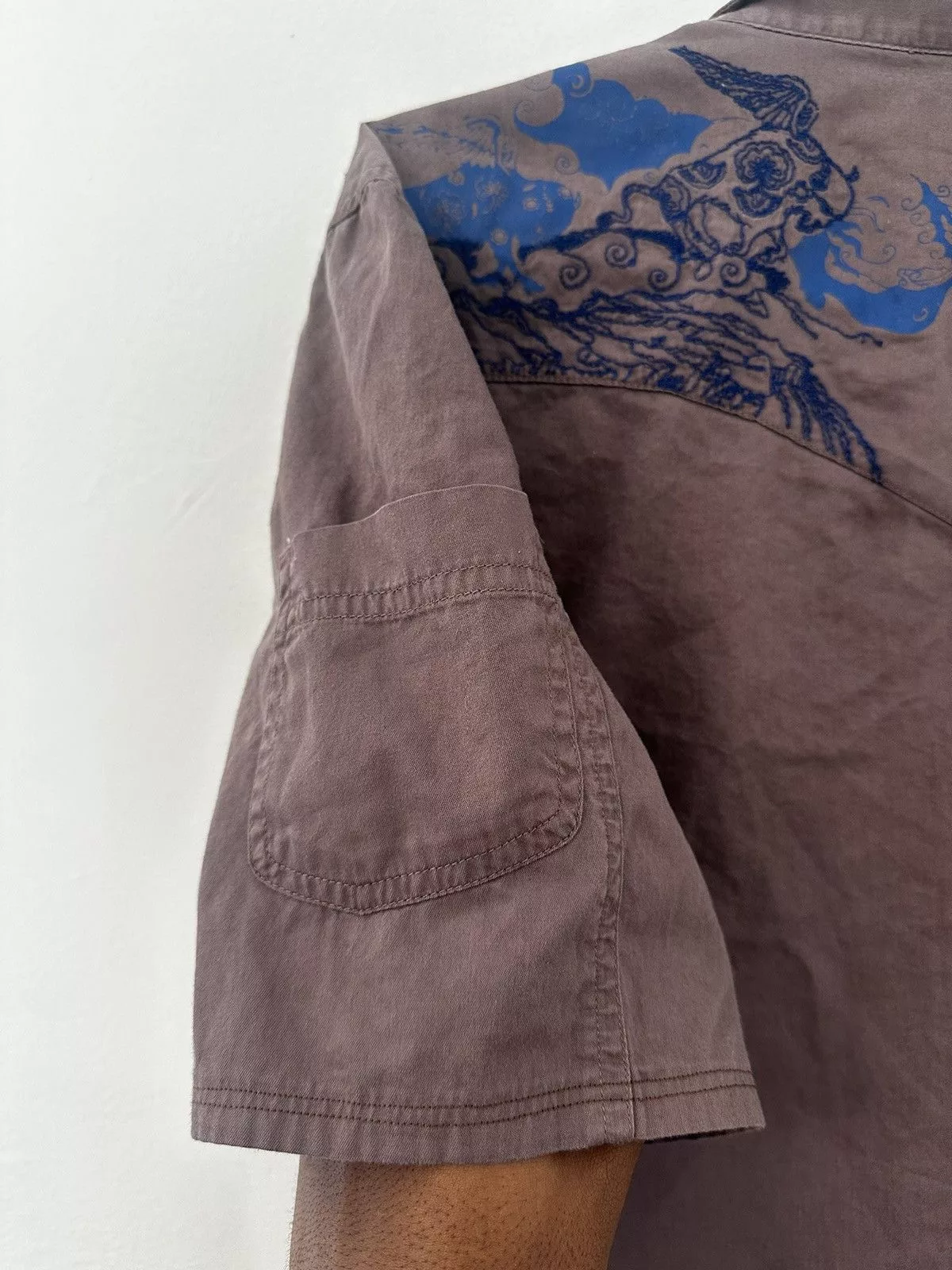 Diesel Button Ups Diesel y2k Brown and blue button up.