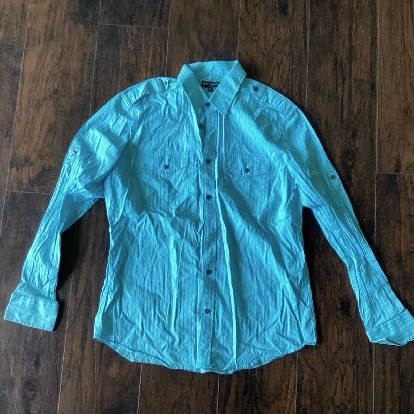 Express Shirts Button Ups Express Modern Fit Button Down Shirt Blue