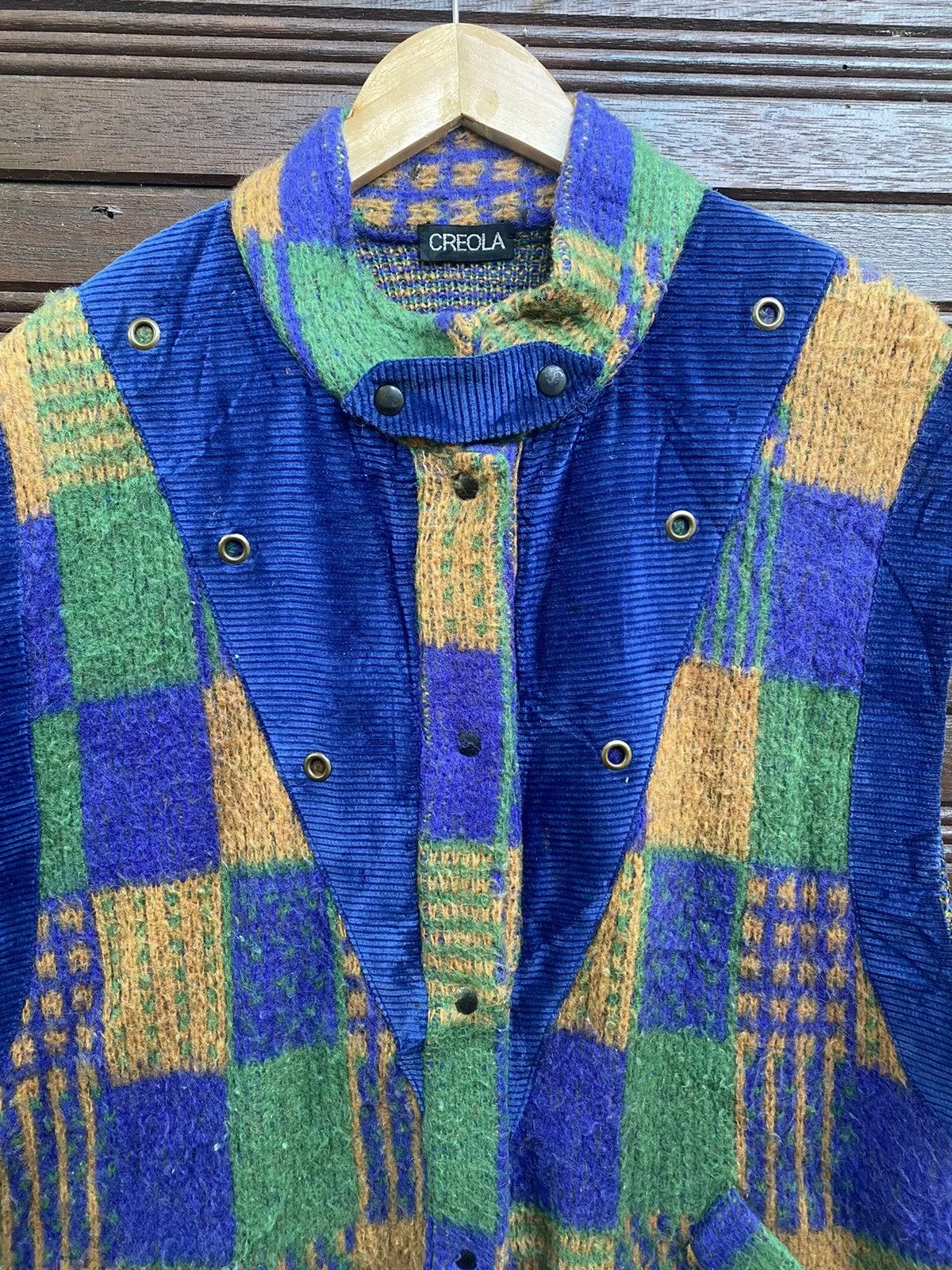 Designer Vests Designer × Vintage Vintage Creola Vests like Patchwork Wool Multi Avant-Garde