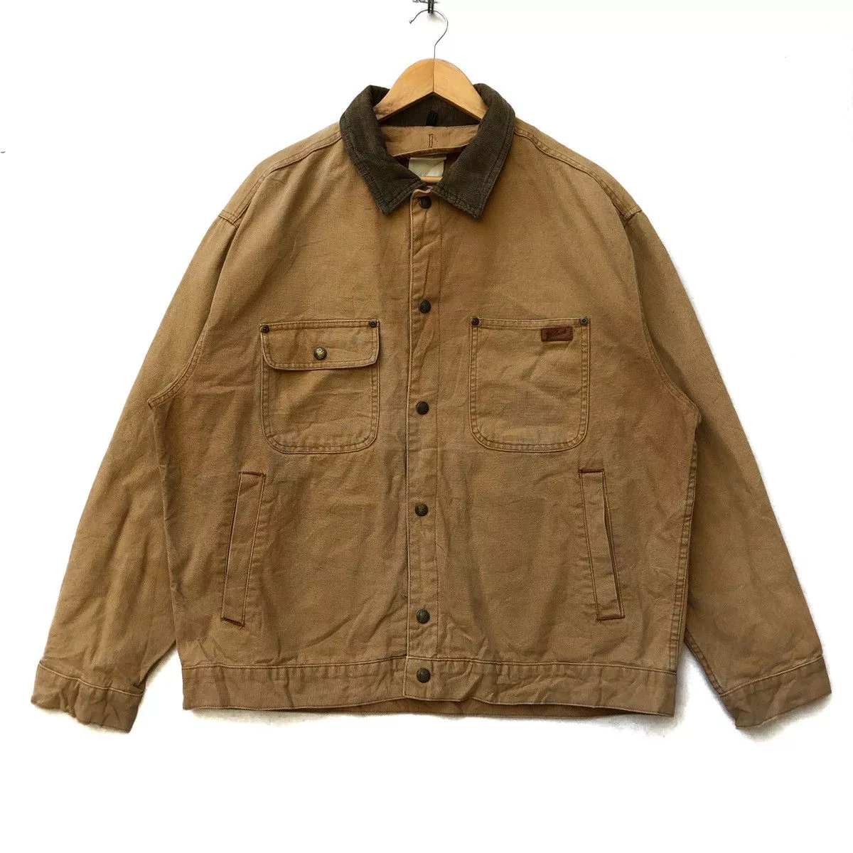 Woolrich Woolen Mills Denim Jackets Woolrich Woolen Mills VINTAGE WOOLRICH DUCK CANVAS DENIM CHORE JACKET Yellow Workwear