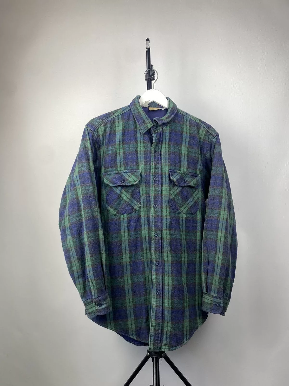 L.L. Bean Light Jackets L.L. Bean × Vintage LL Bean Plaid Flannel Tartan Shirt Men’s Size L Green Streetwear