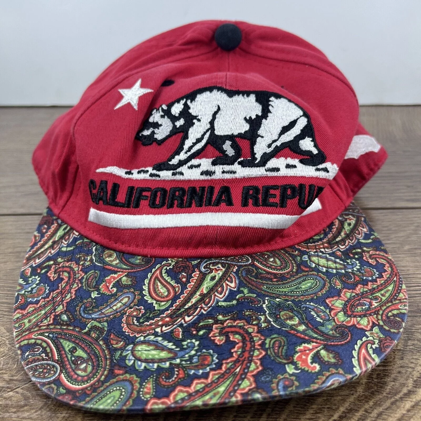 Other Hats Other California Republic Hat Red Cali Bear Red Hat Adjustable Sna
