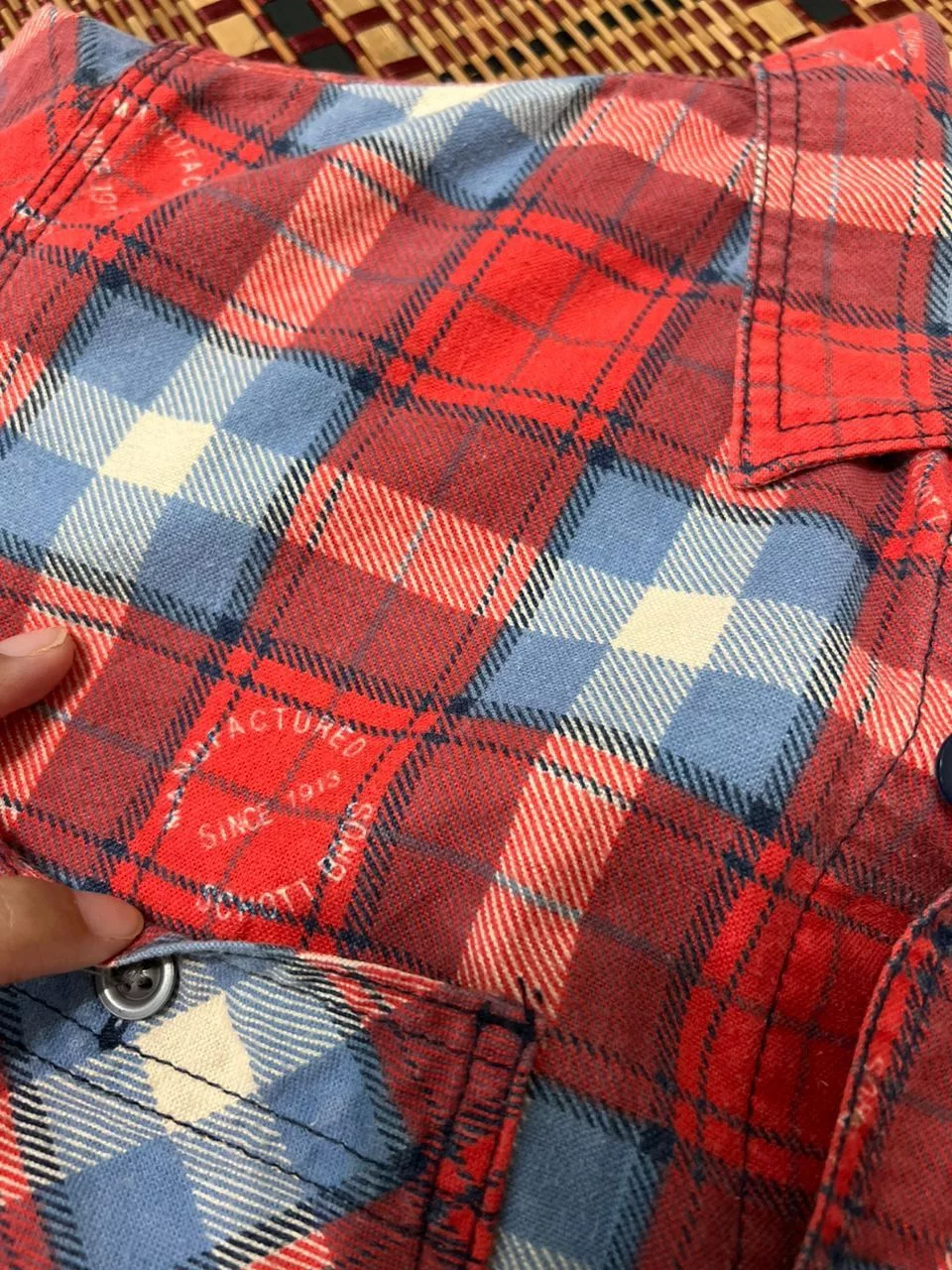 Schott Shirts Button Ups Schott Bros NYC Flannel Red