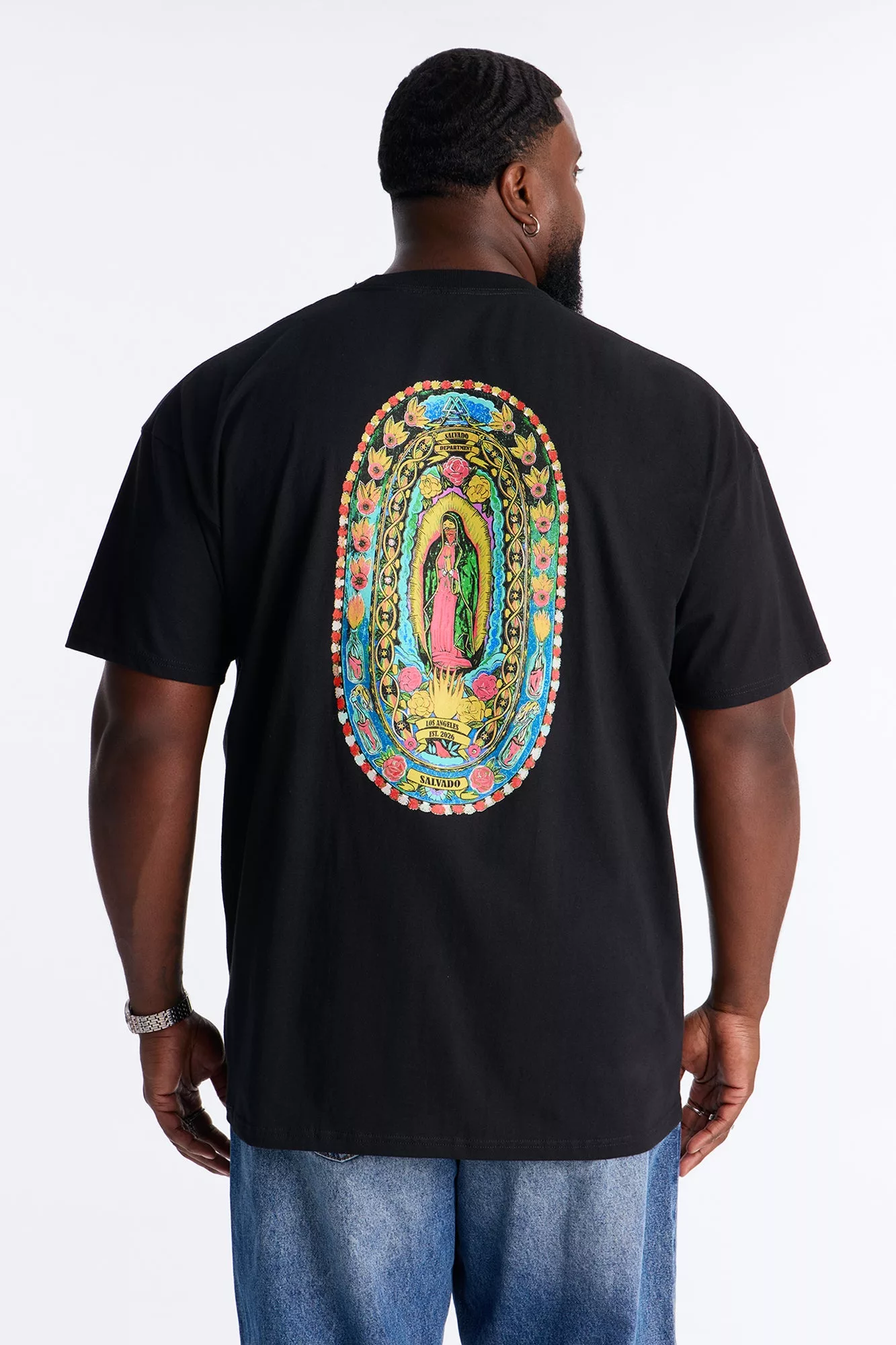 Fe Hasta La Muerte Oversized Short Sleeve Tee - Black