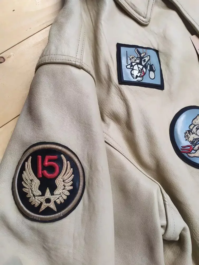 Avirex Leather Jackets AVIREX NYC LIMITED EDITION VARSITY 1941-2000 LEATHER JACKET Gray Sportswear
