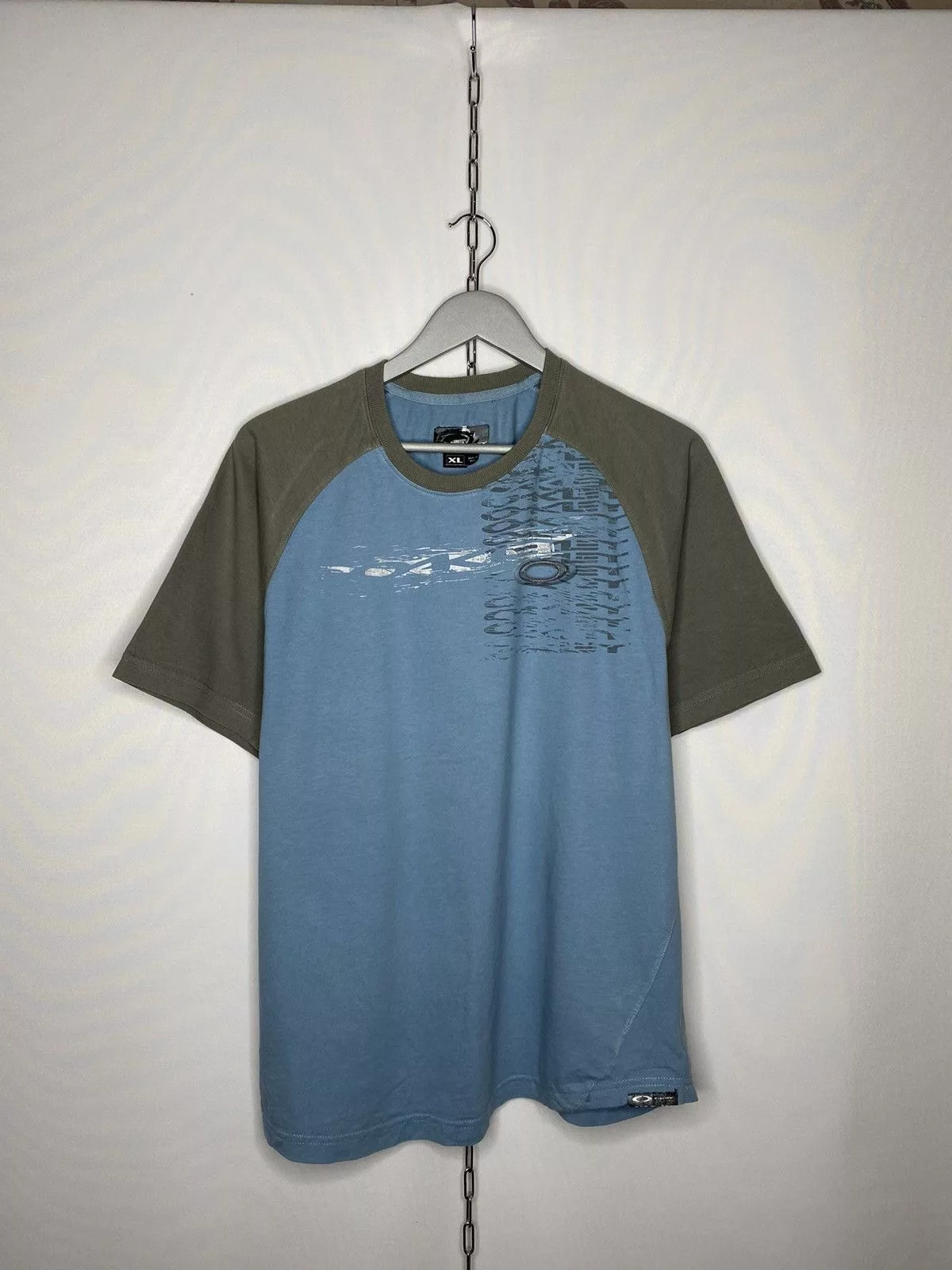 Oakley Short Sleeve T Shirts Oakley × Vintage Vintage Oakley Outdoor T-Shirt Tee Short Sleeve Hiking Blue Gorpcore