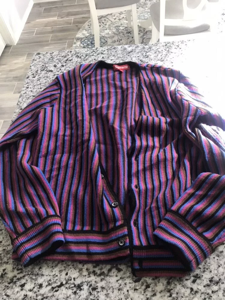 Supreme Shirts Button Ups Supreme micro stripe cardigan Multi