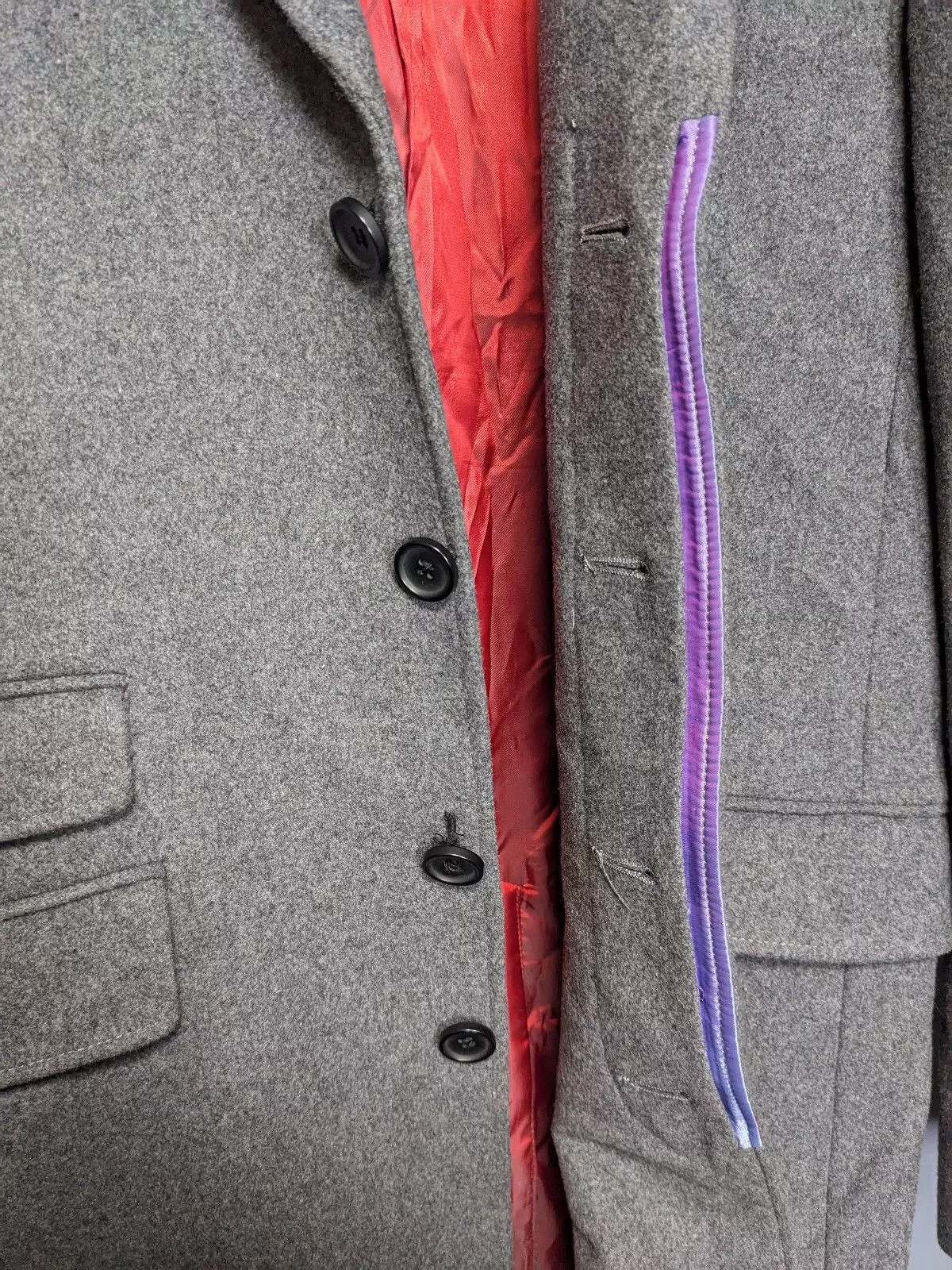 Designer Light Jackets Designer HOLLAND ESQUIRE SQUIRE COAT / GREY JACKET - Men's Size M Gray