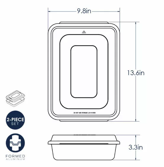 13X9 Cake Pan W/Lid