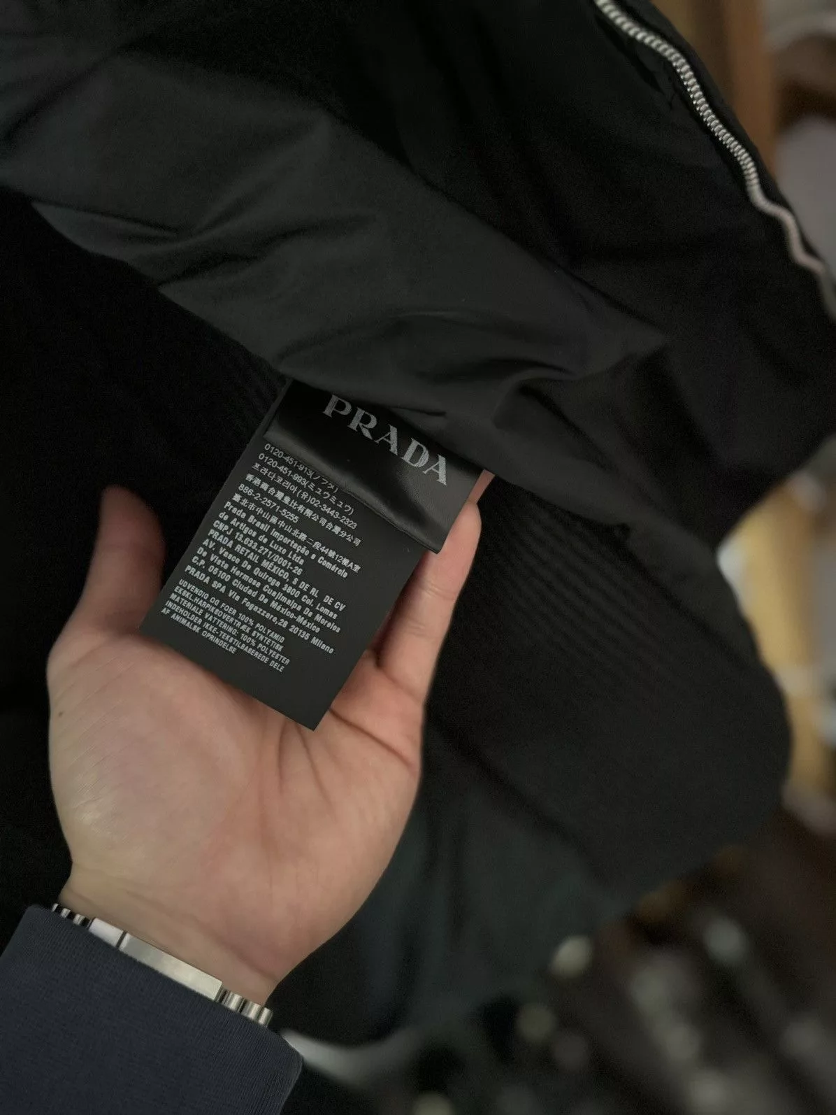 Prada Light Jackets Prada Quilted Zip Jacket Black
