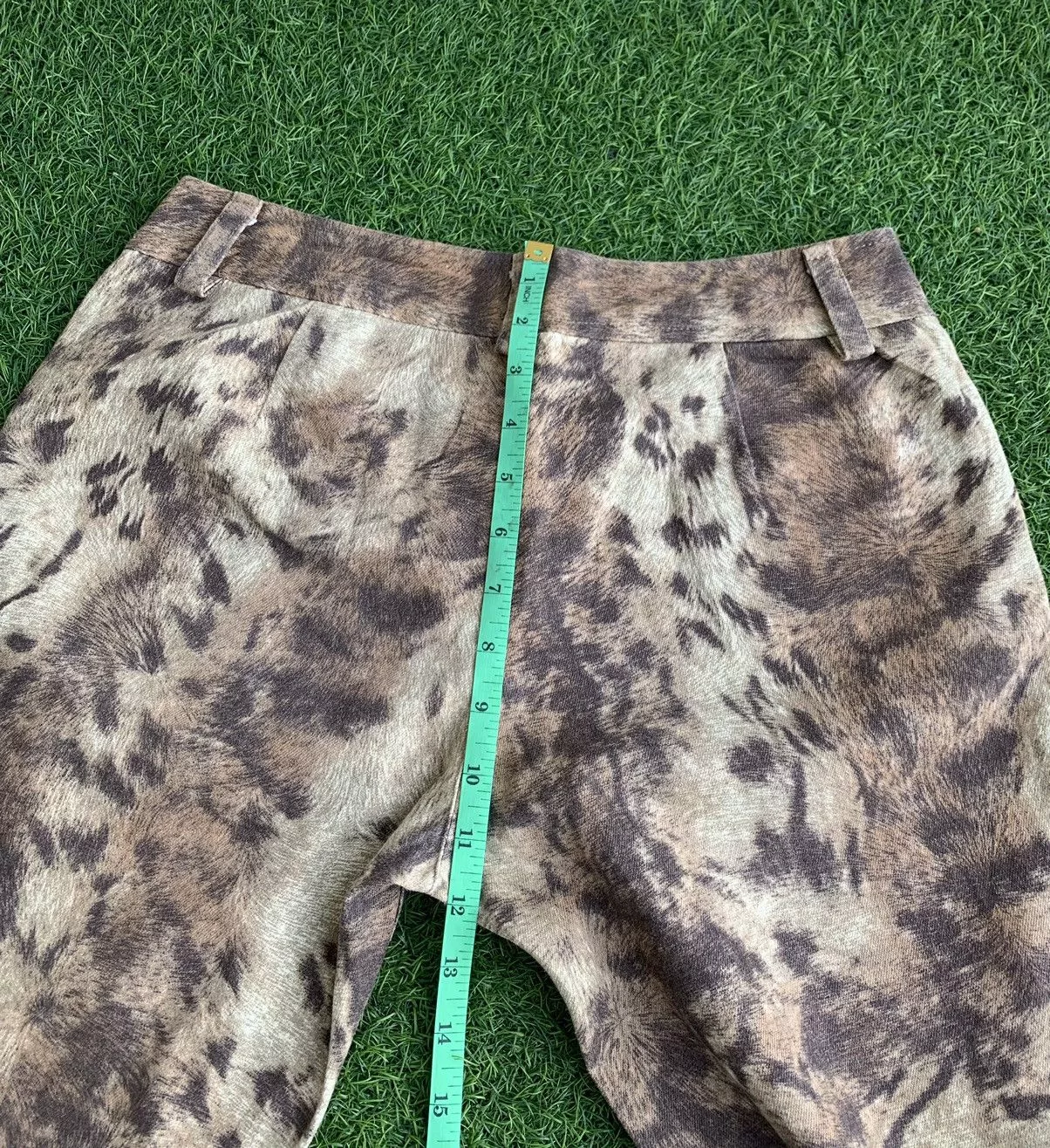 Designer Pants Designer Vintage Grace Continental Leopard Print Flare Brown