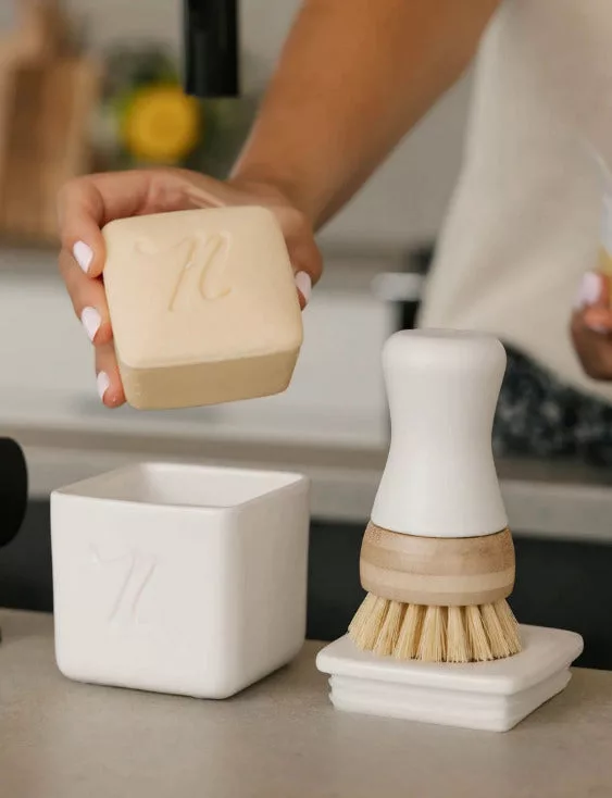 Nellie's Solid Dish Butter Soap White