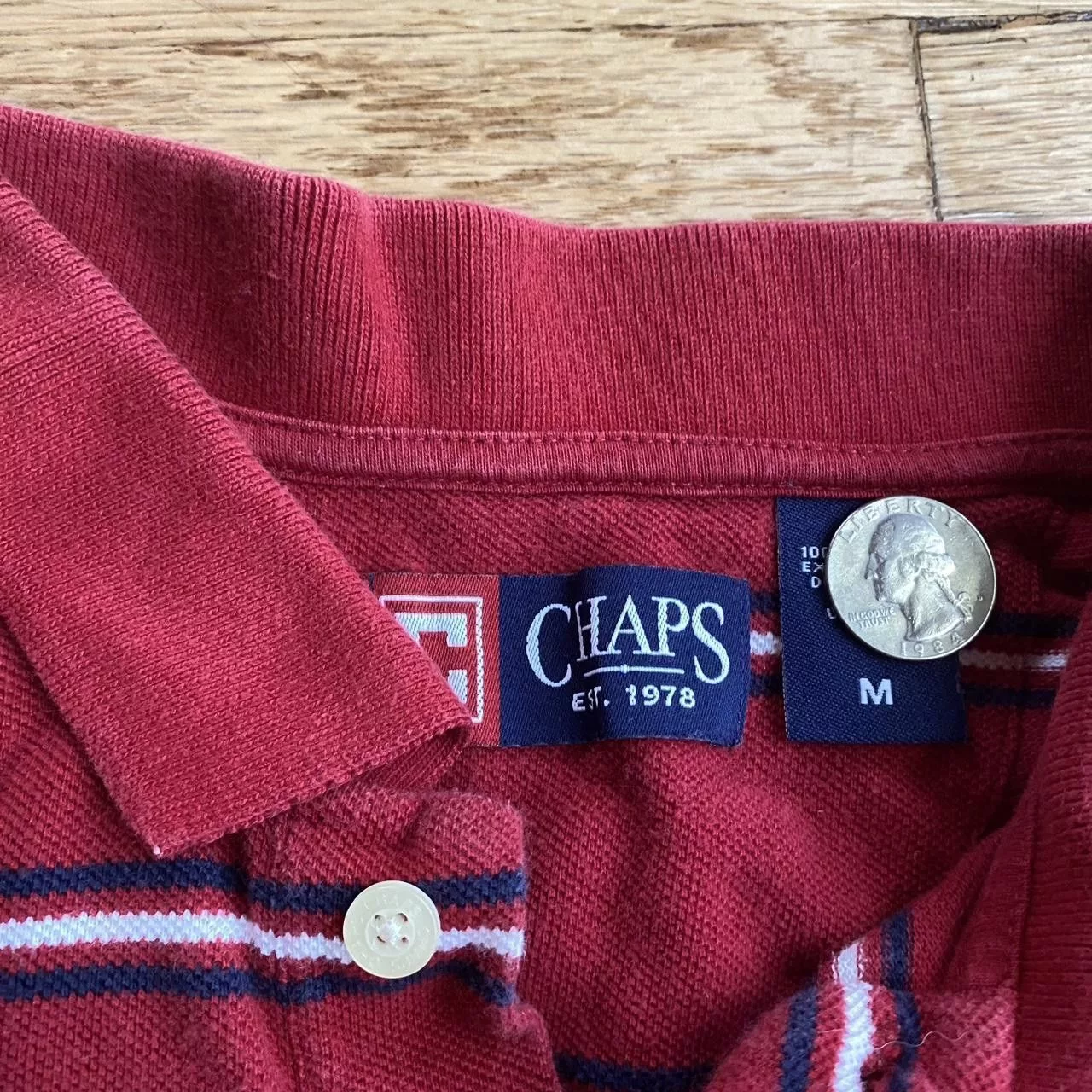 Chaps Polos Chaps Polo tee Red