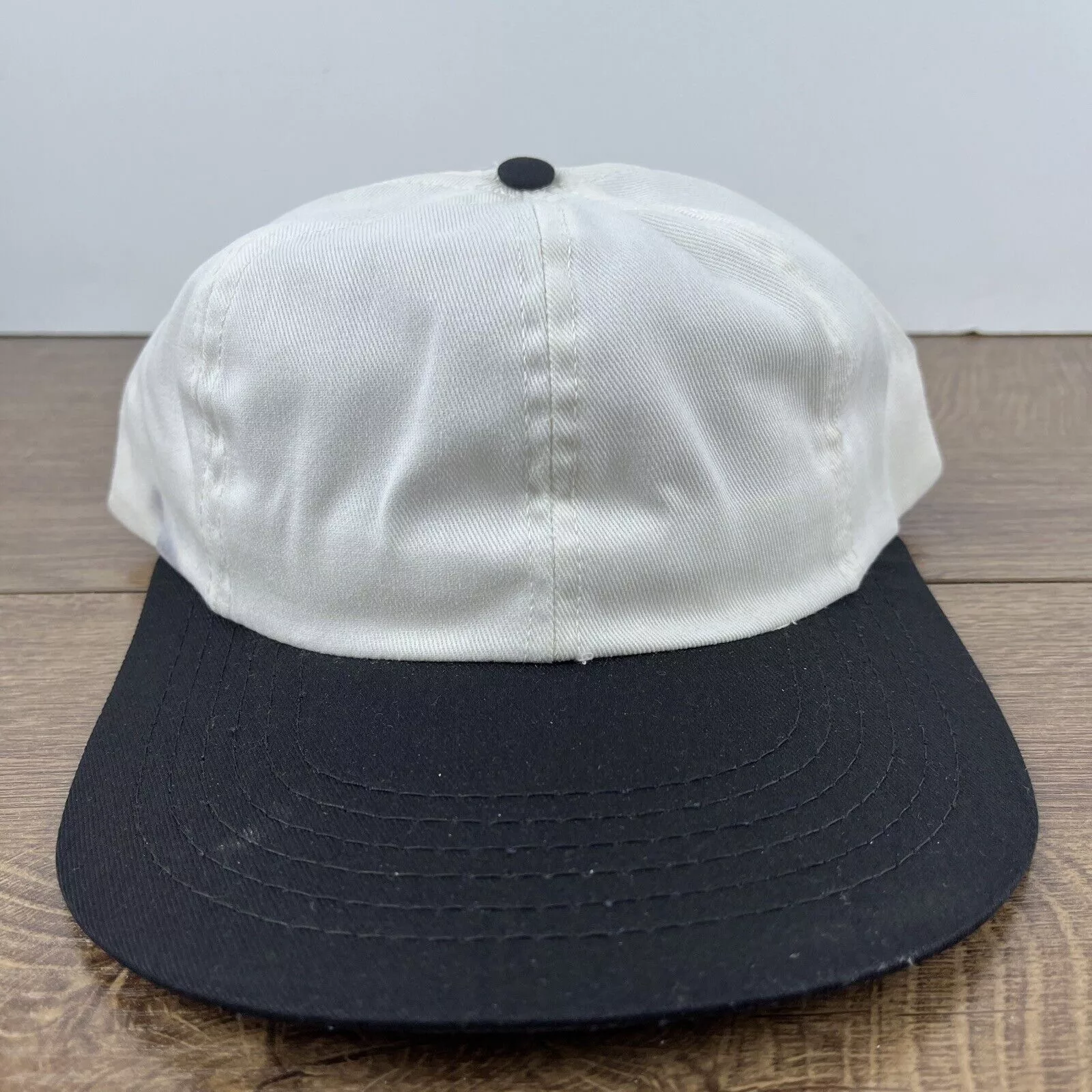 Other Hats Other Plain White Black Hat White Hat Adjustable Snapback Adult Si