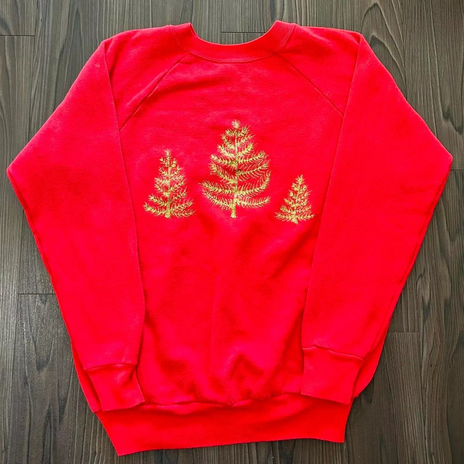 Vintage Sweatshirts Vintage Christmas Graphic Crewneck Red