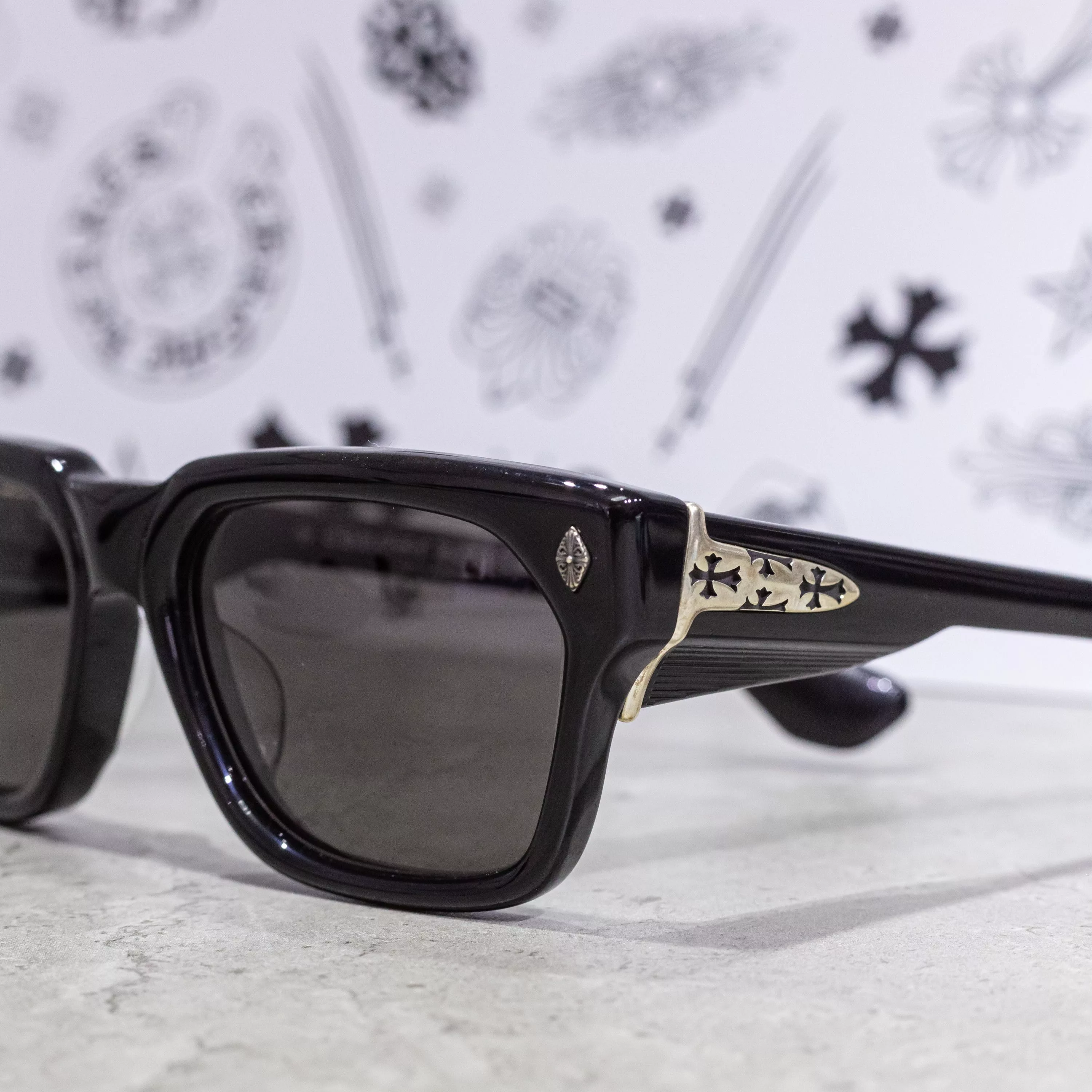 Chrome Hearts Sunglasses CHROME HEARTS SNIFFER BLACK