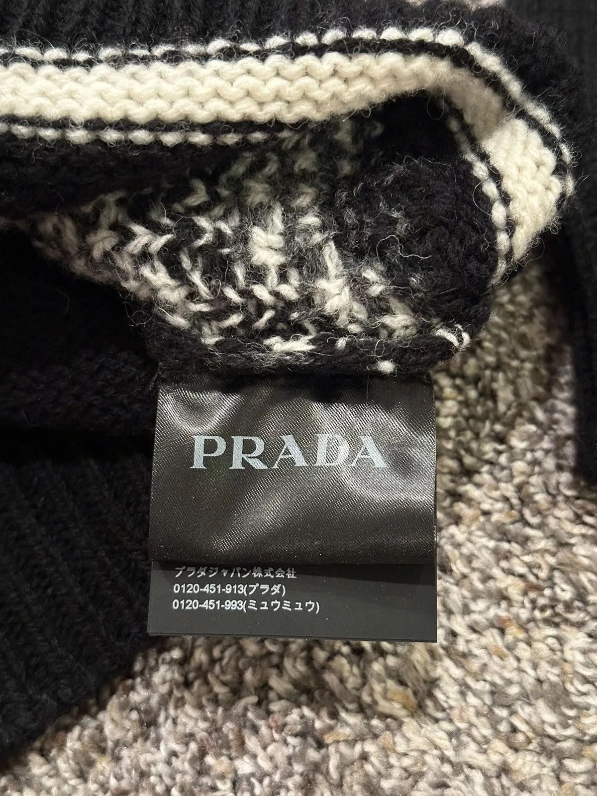 Prada Sweaters Knitwear Prada Men’s Knitted Sweater Black Medium Luxury