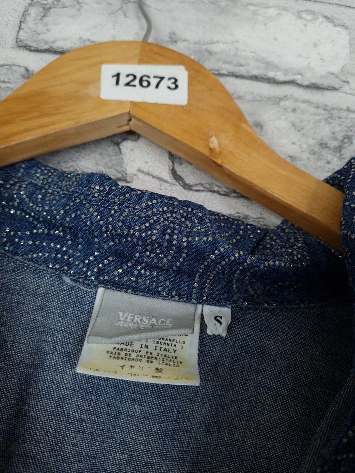 Versace Jeans Couture Jackets Versace Jeans Couture Versace Jeans Jacket Size Small Denim Sparkle Vtg Blue