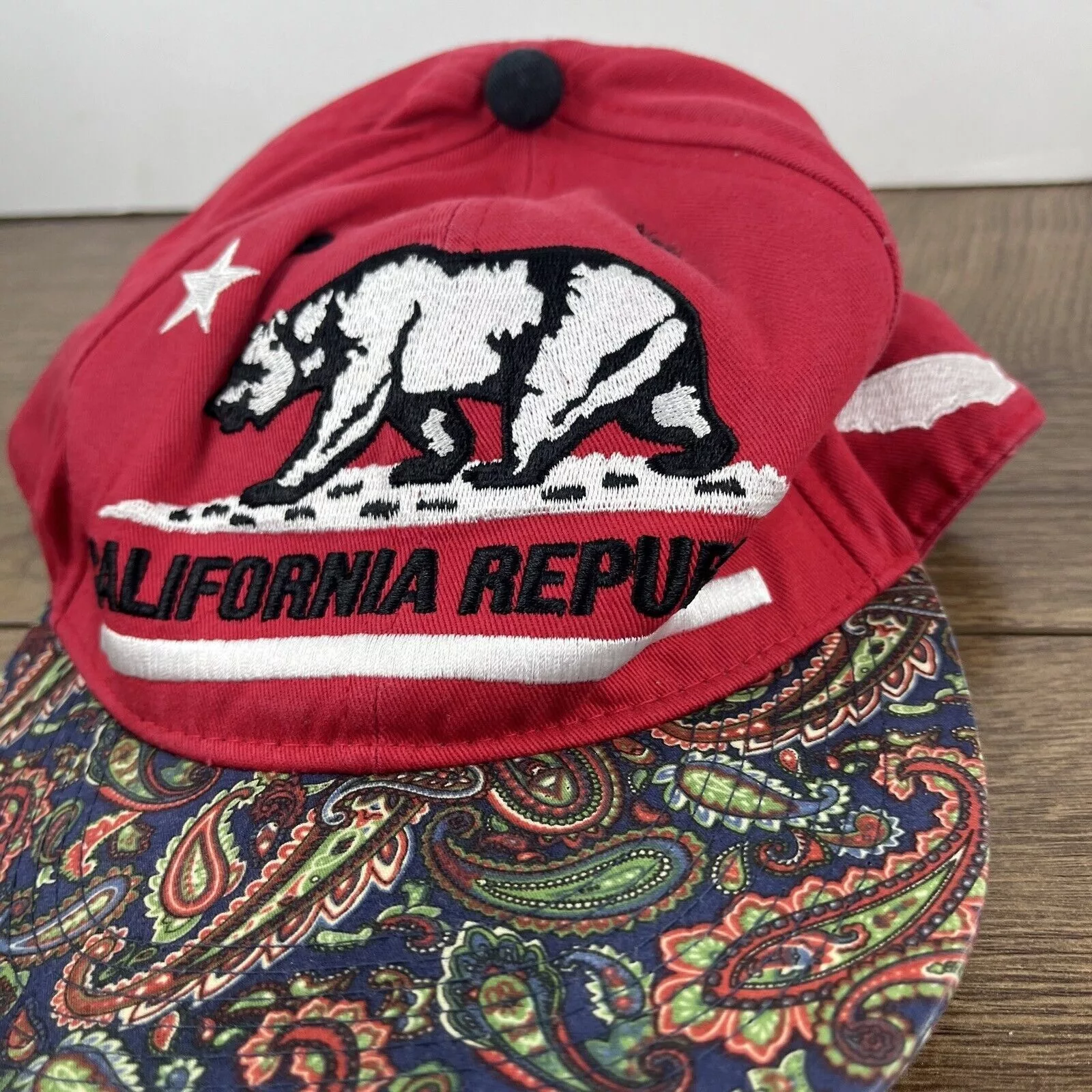 Other Hats Other California Republic Hat Red Cali Bear Red Hat Adjustable Sna