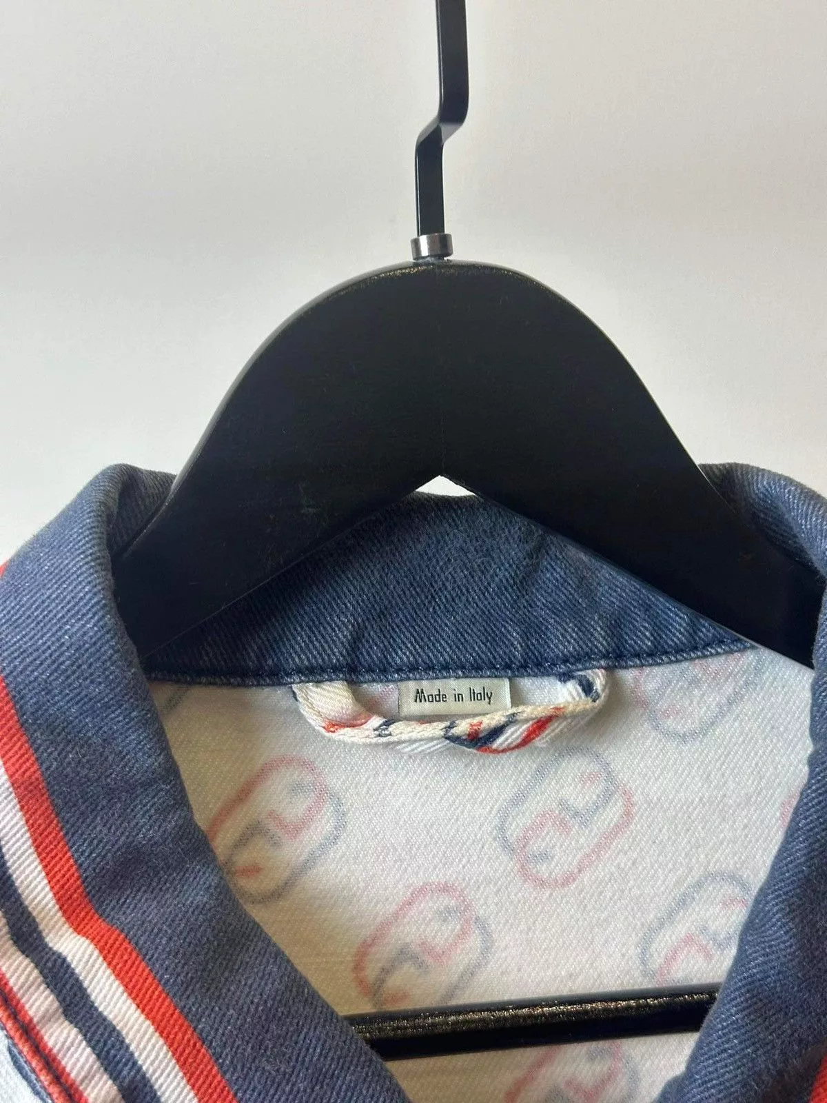Gucci Denim Jackets GUCCI MONOGRAM “GC” JEANS JACKET White Luxury
